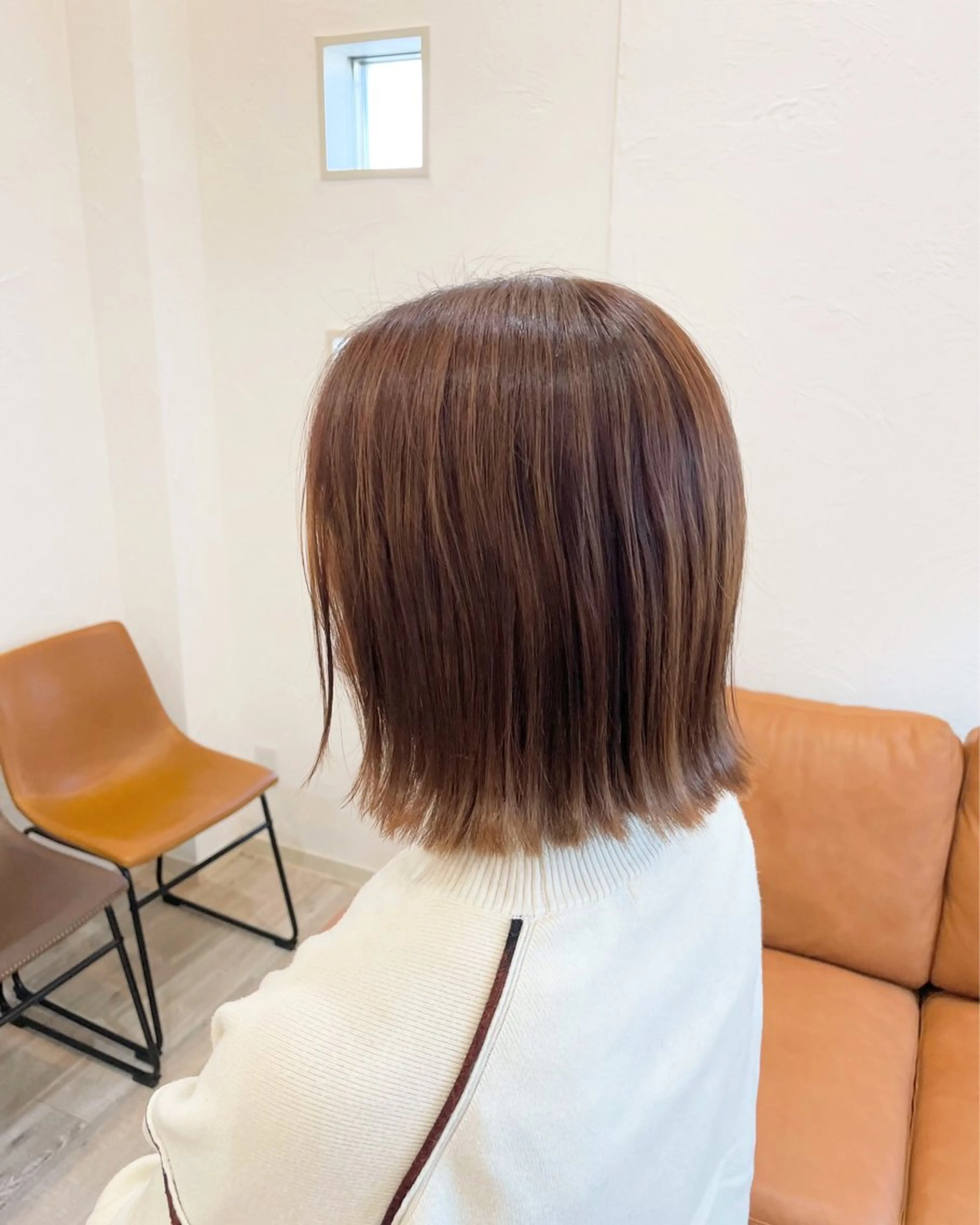 ミディアム 切りっぱなしボブ ボブ FELICE of hair 田口千尋のヘアスタイル