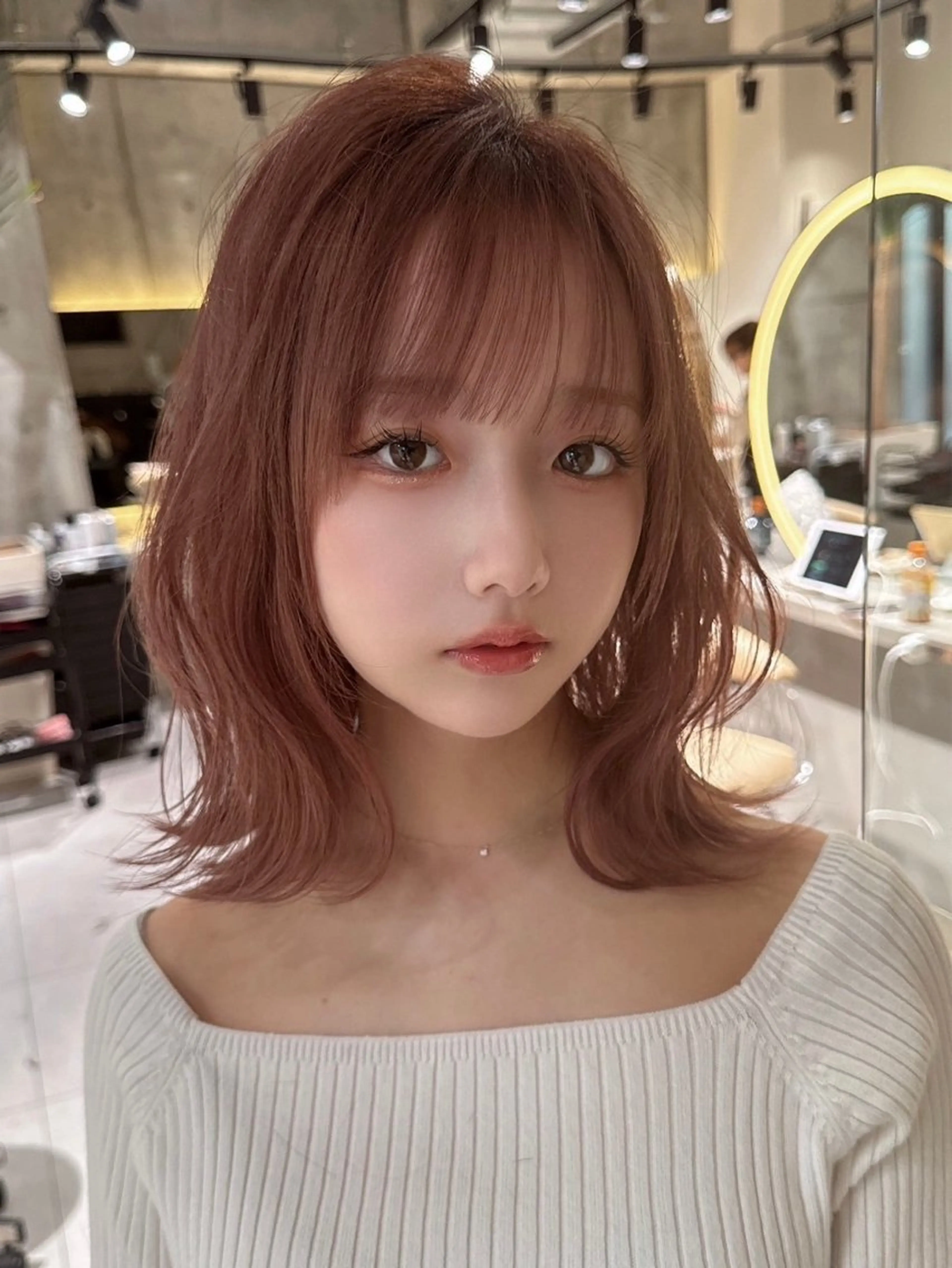 ミディアム カラー トリートメント ヘアカラー トリートメント 谷川が作る熊本1🥇 レイヤーカットのヘアスタイル