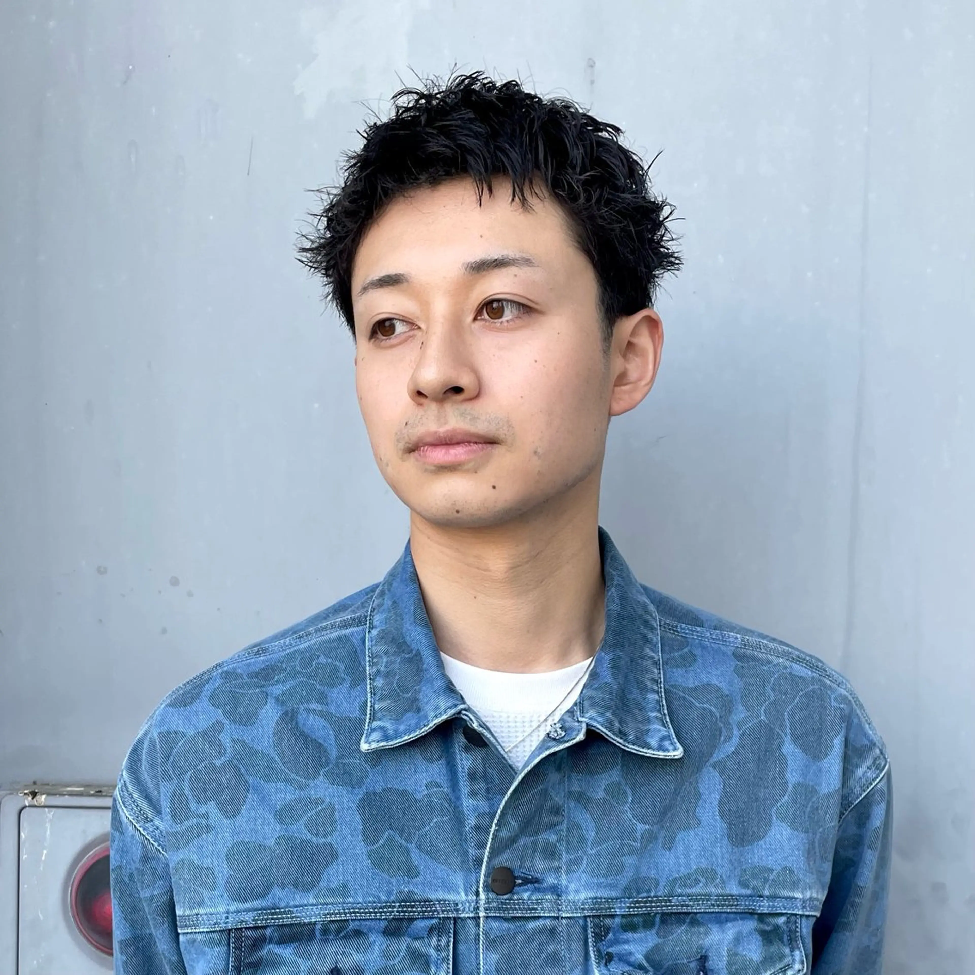 ショート パーマ メンズ メンズパーマ スパイキーショート ショートヘア カット パーマ ⚾️横浜メンズカット 阿部龍馬🍺🍔のヘアスタイル