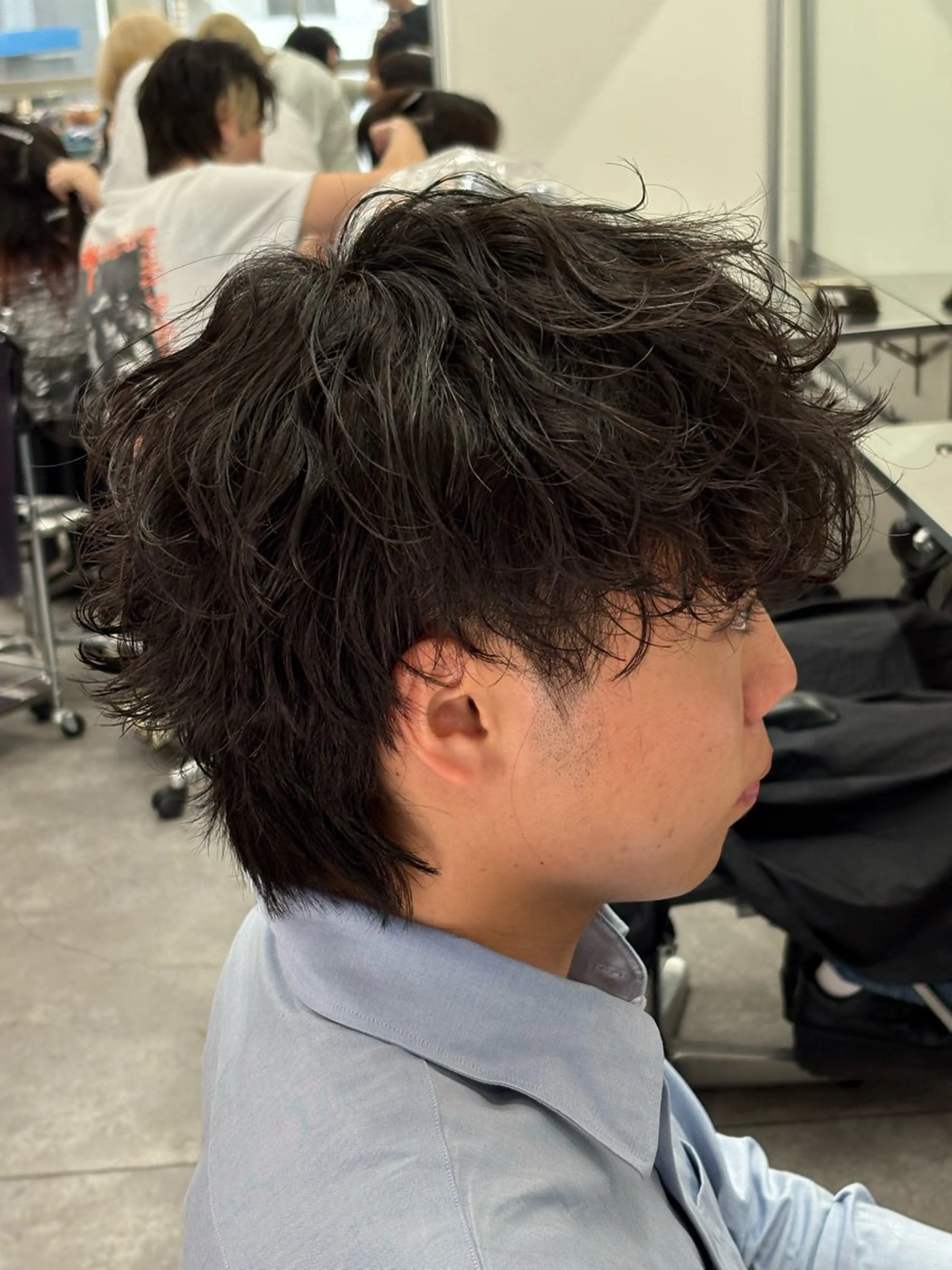 ミディアム カラー パーマ メンズ カット パーマ トリートメント ヘアセット メンズパーマ特化 🔥韓国ヘア職人🔥のヘアスタイル