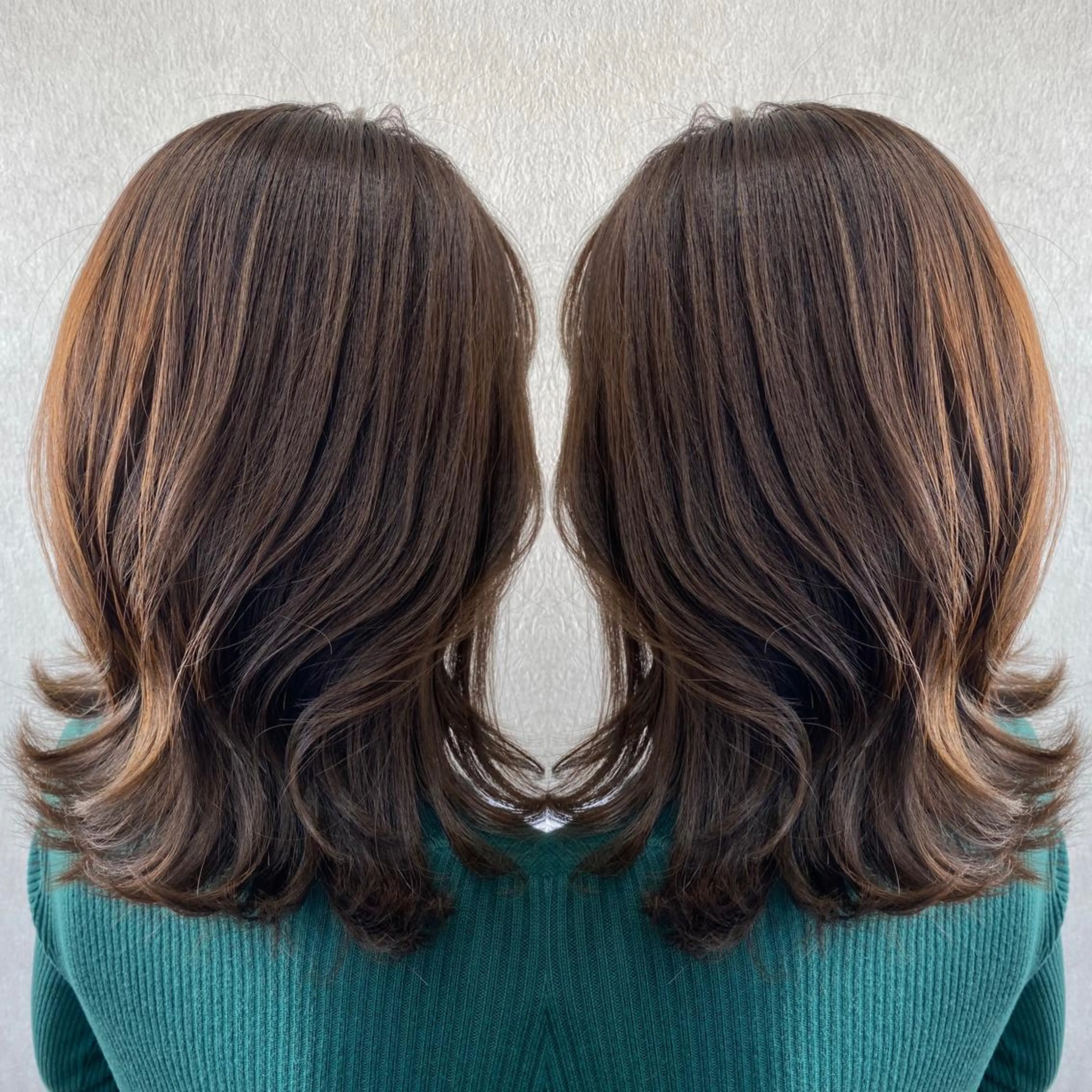 セミロング カラー tocca 💜石田愛結💜のヘアスタイル