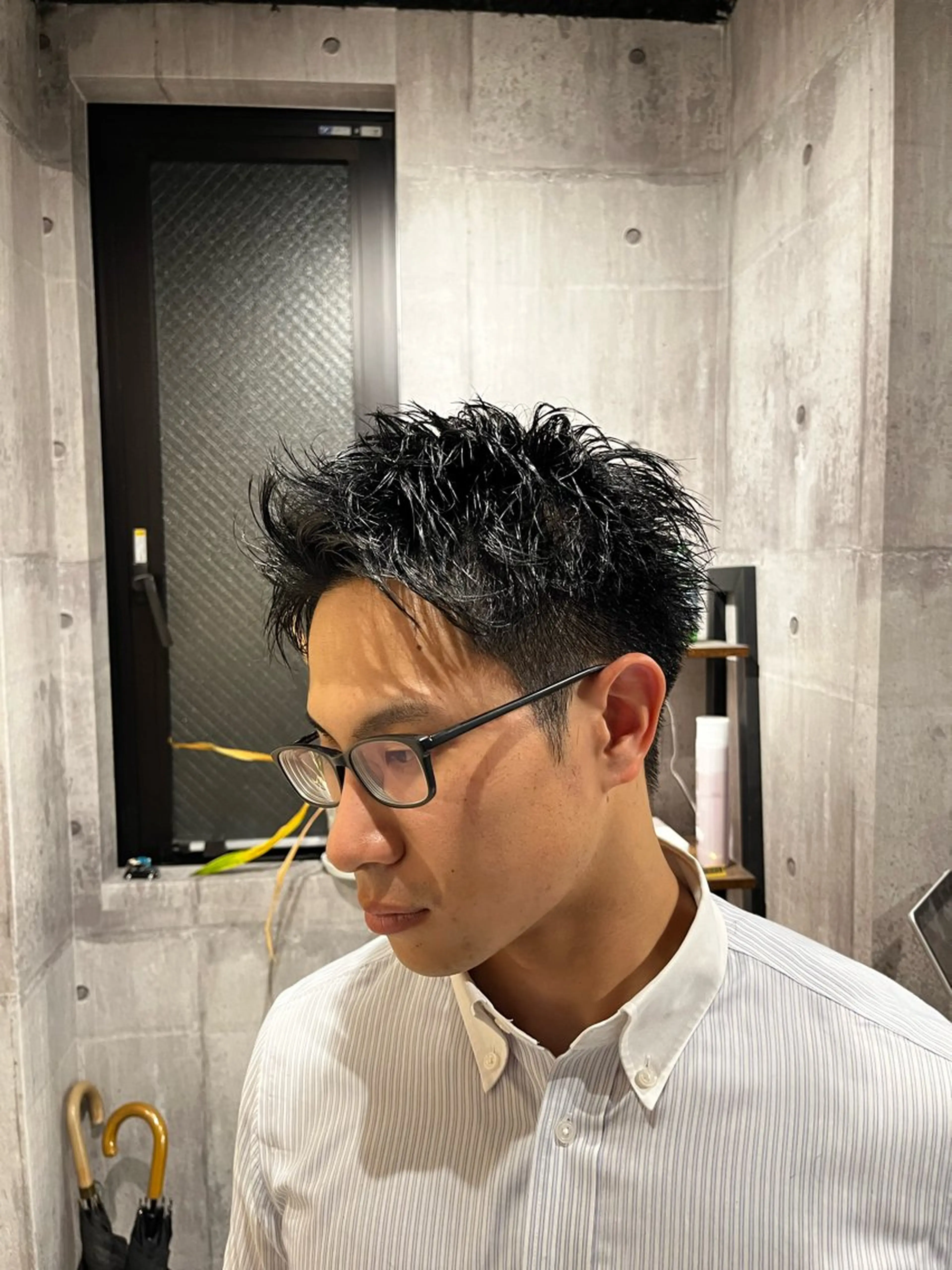 ショート 大阪梅田メンズサロン メンズパーマ荒川琢磨のヘアスタイル