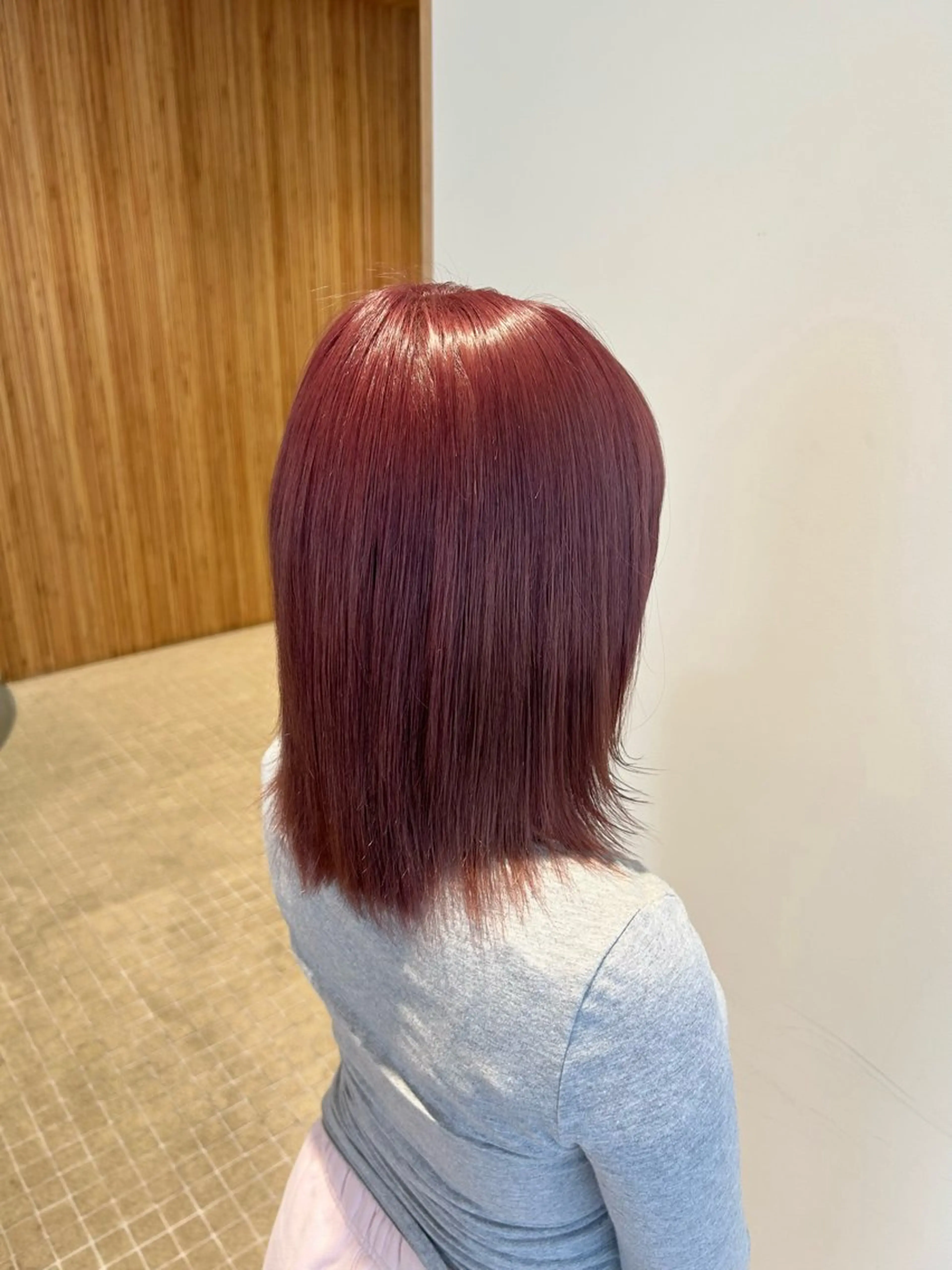 ミディアム カラー ヘアカラー やなぎさわ はるなのヘアスタイル