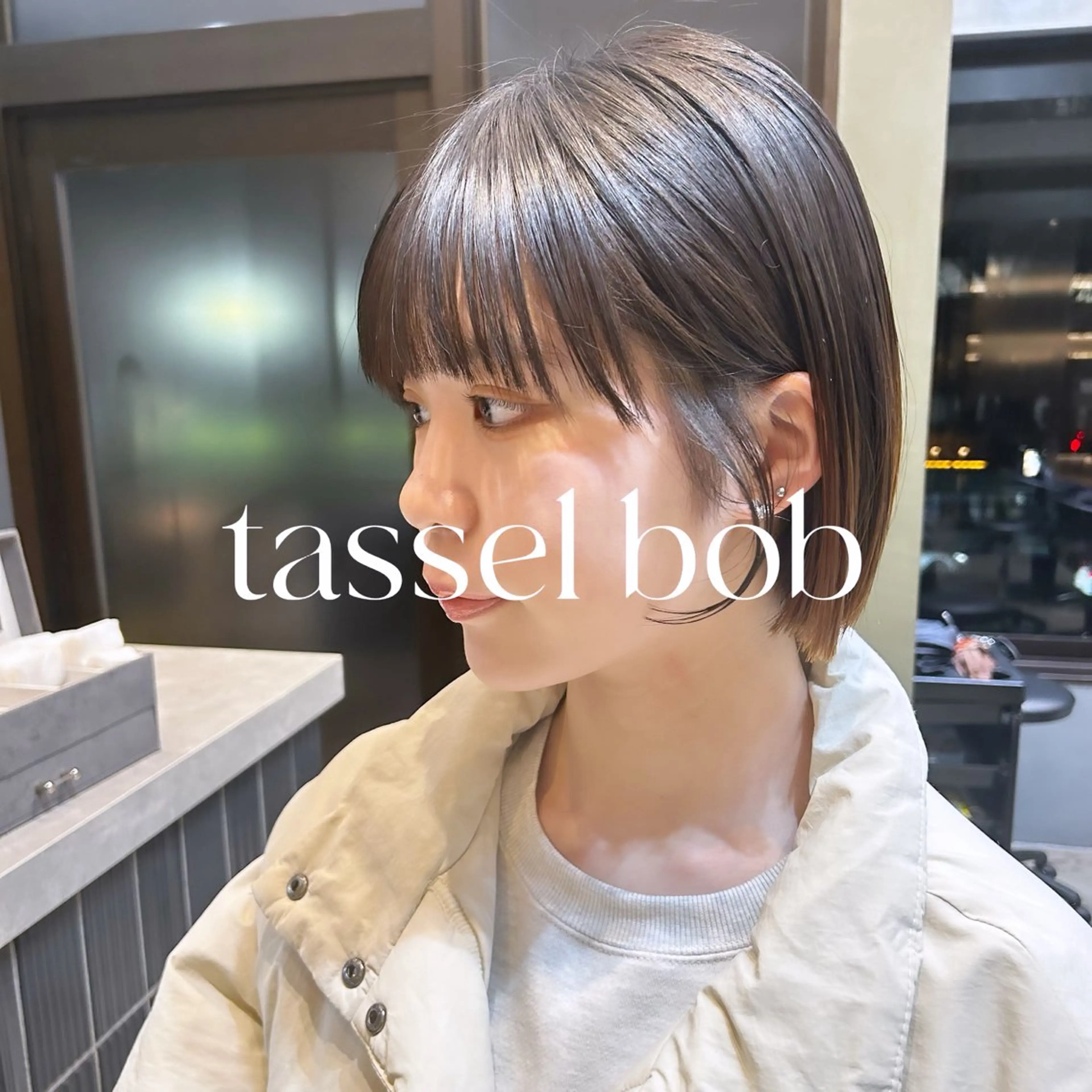 ショート 似合わせレイヤー・ボ ブ タナカ レイヤのヘアスタイル