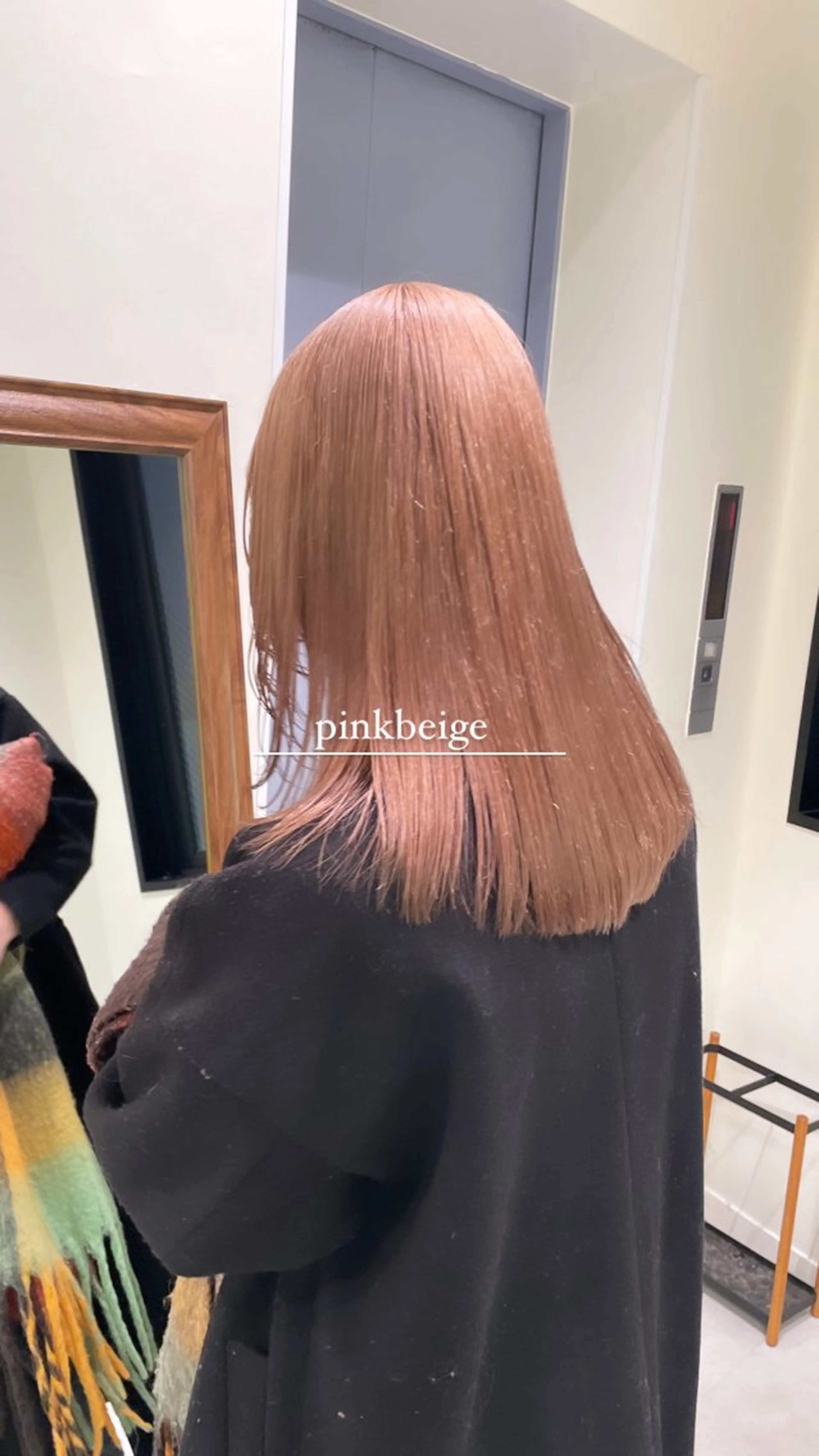 カラー ベージュカラー ブリーチ ピンクカラー ピンクベージュ ヘアカラー ボブ/透明感 カラー /風花のヘアスタイル