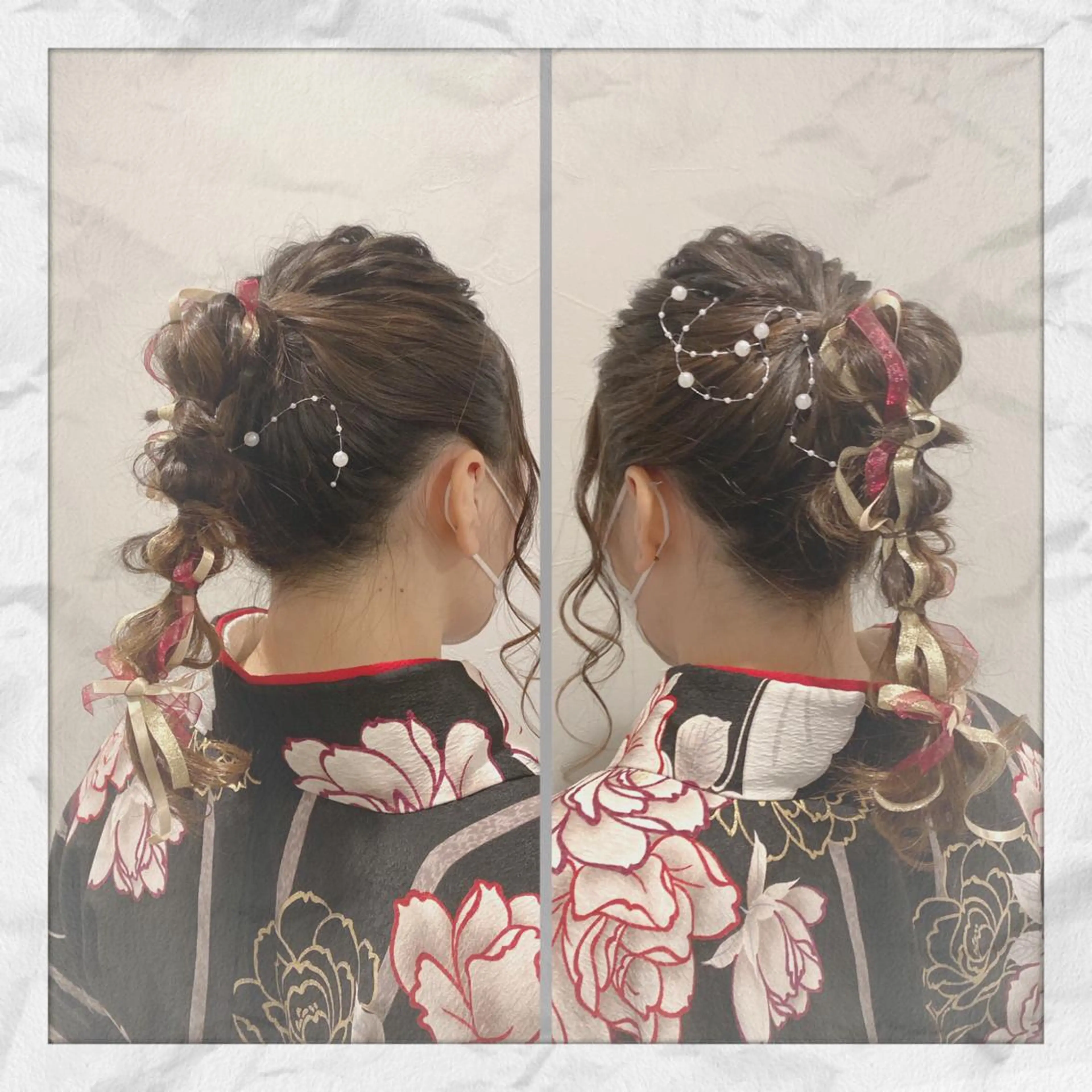 セミロング ヘアアレンジ ヘアセット ヘアセット/着付け 𓇼 まつもと𓇼のその他イメージ