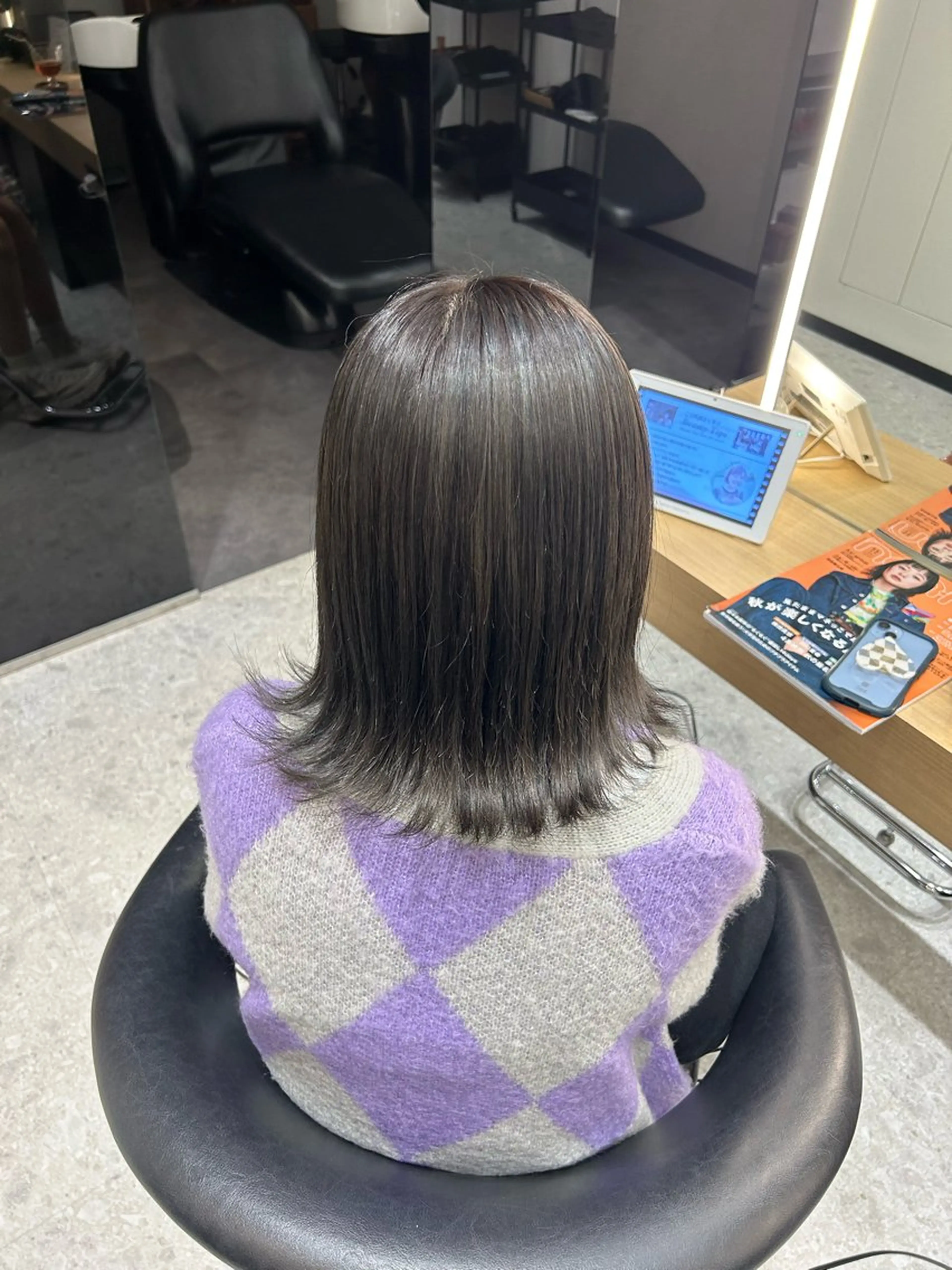 カラー ヘアカラー トリートメント Wカラー┆ブラウン ┆うる艶┆ゆうはのヘアスタイル