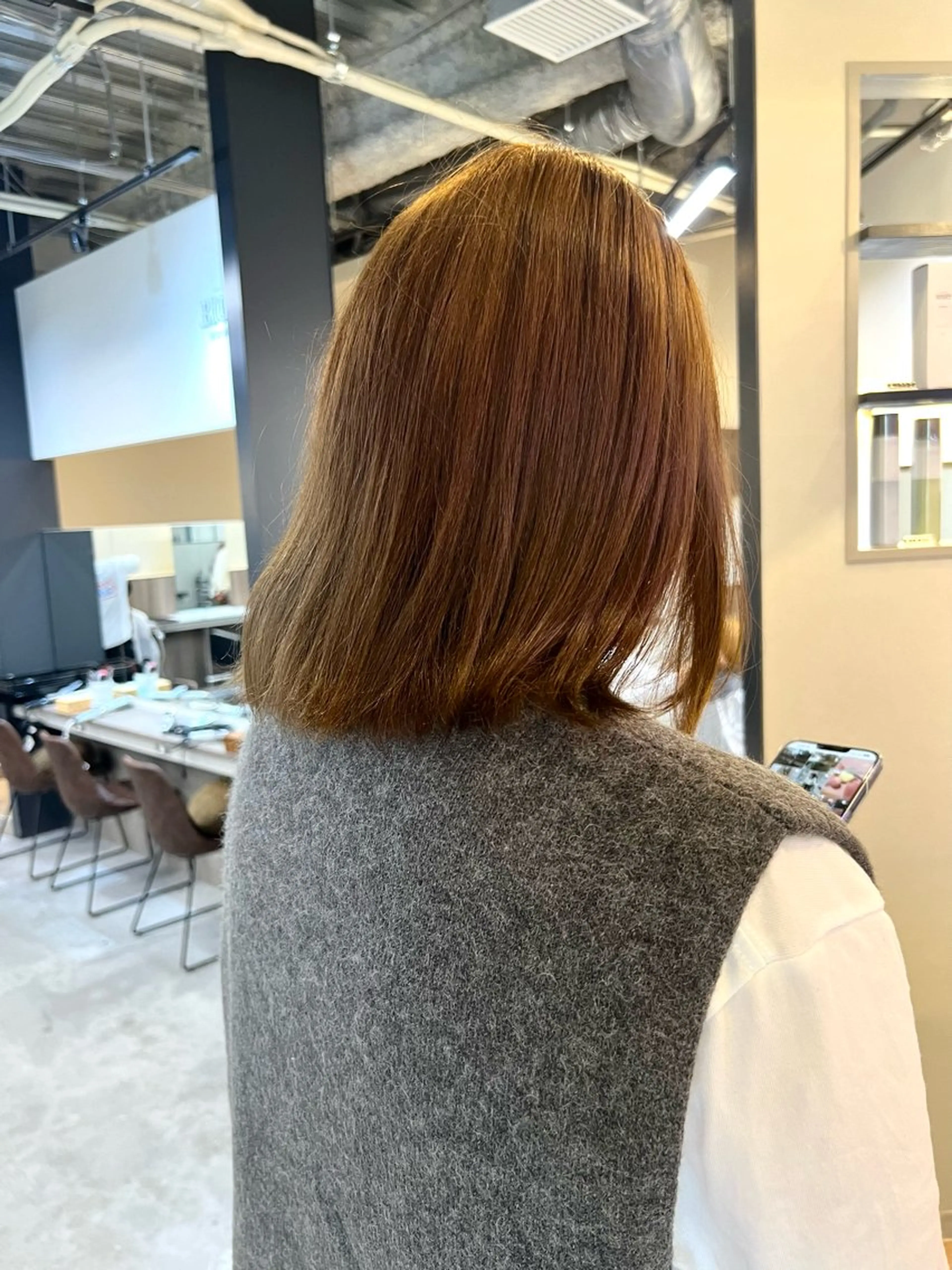 ミディアム 赤み消しカラー✳️ 井上明日翔💫のヘアスタイル