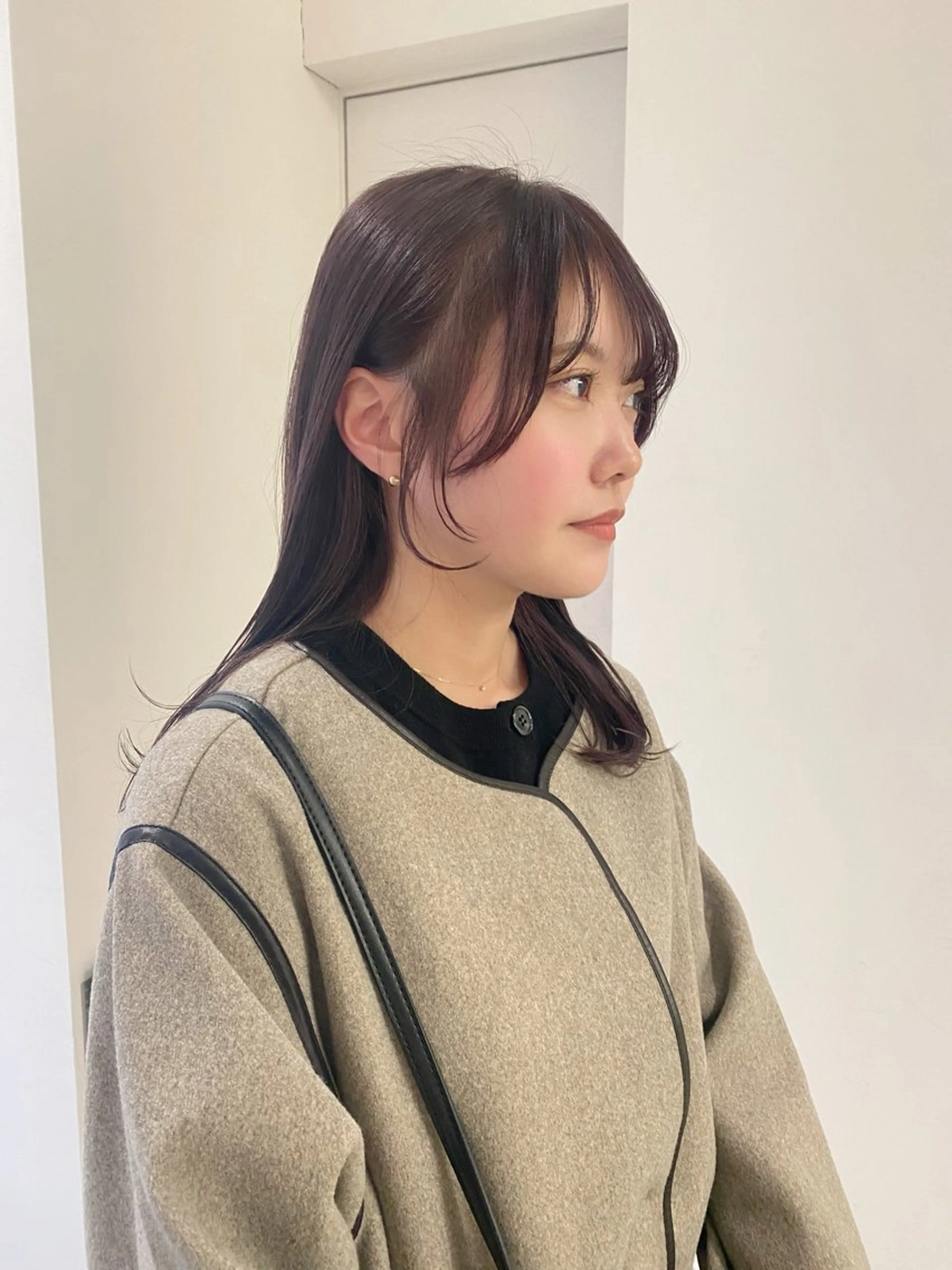 ミディアム 顔まわりレイヤー 顔周りカット レイヤーカット カット ♡ハッシュカット/ レイヤー/yucoのヘアスタイル