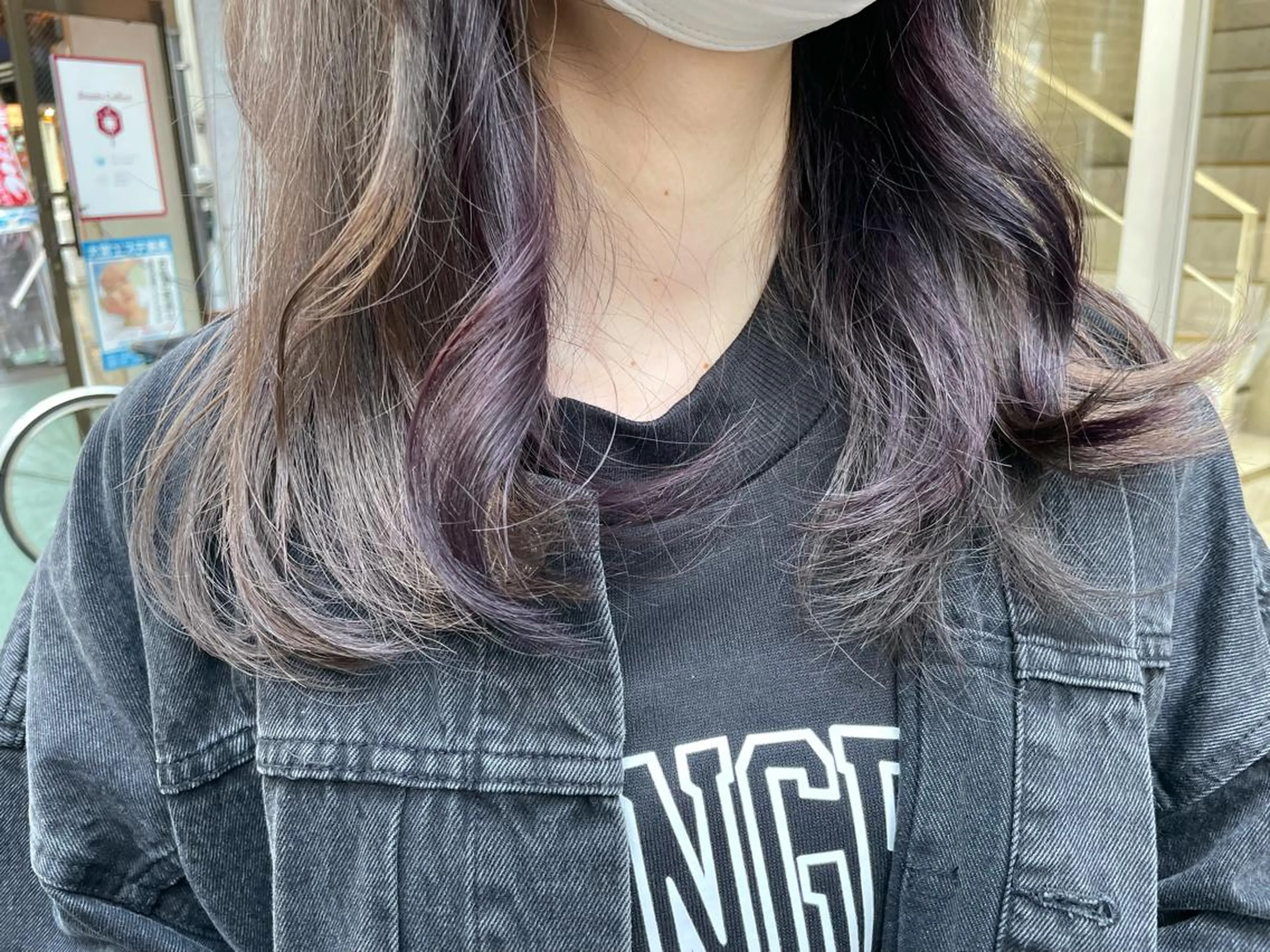 セミロング パープルカラー ♡Eleanor大宮 aya♡のヘアスタイル