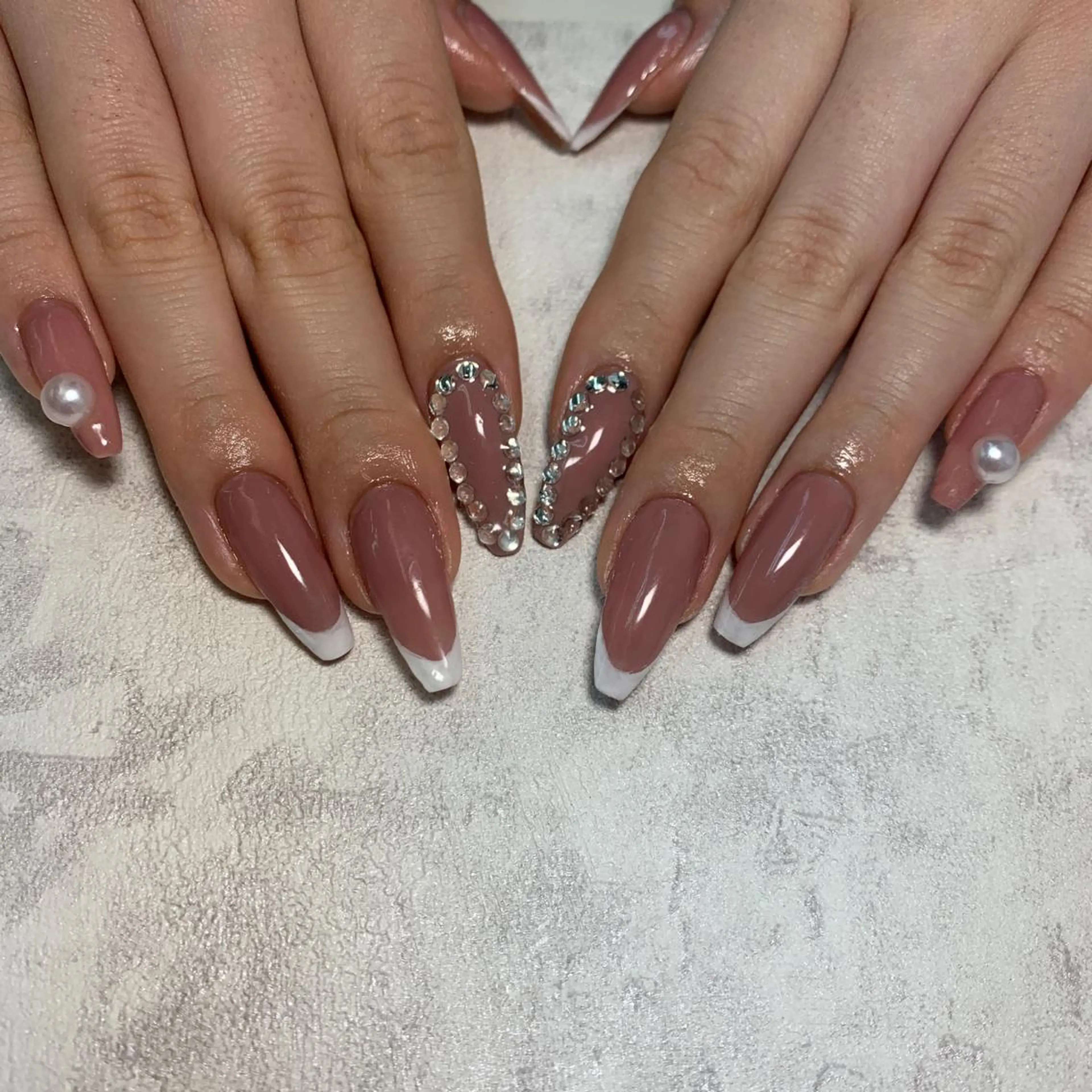 ネイル ストーンネイル Li aile eye&nailのマツエク・マツパデザイン