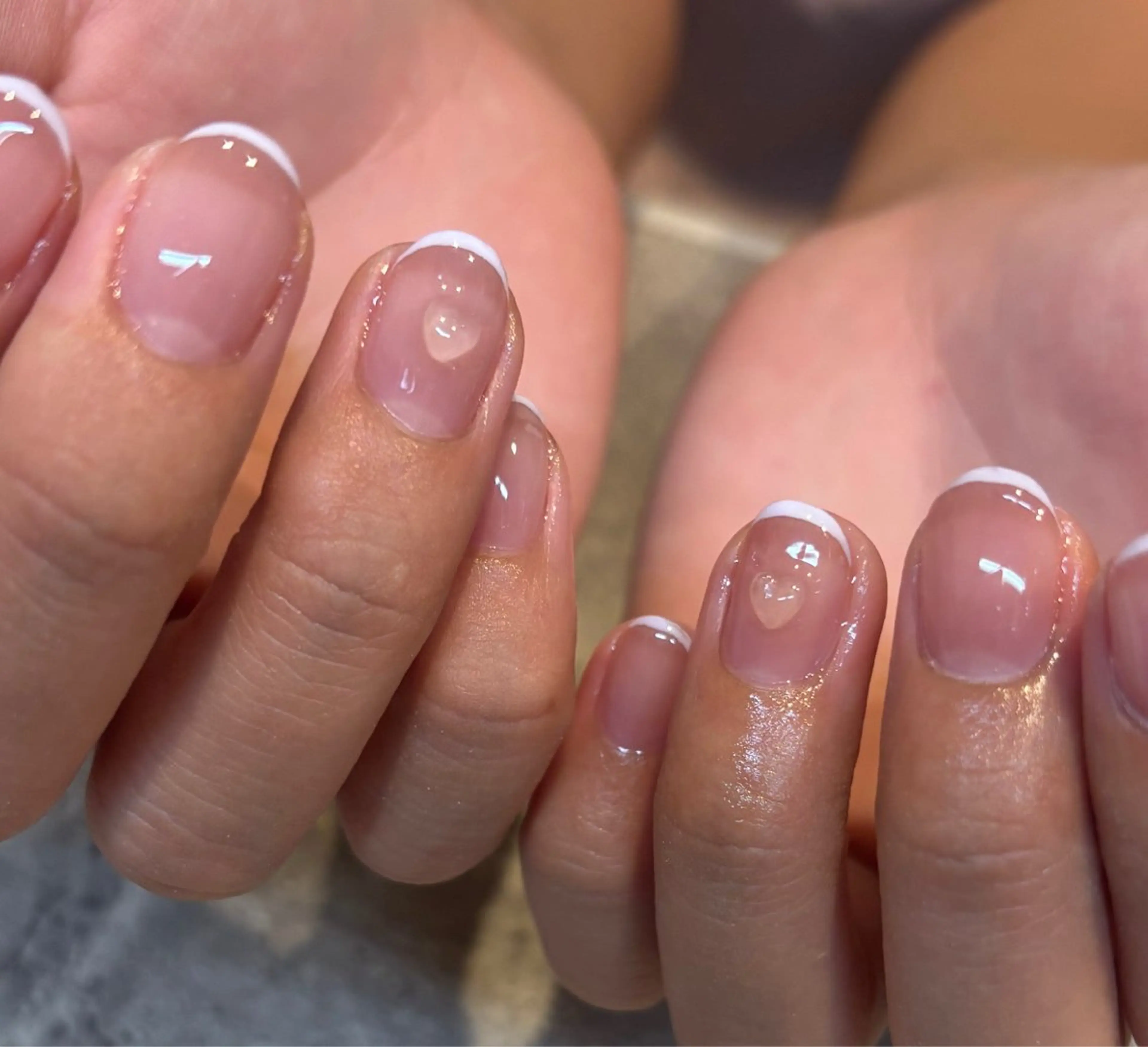 ネイル フレンチネイル ショートネイル ハンドネイル Piccolo nailのネイルデザイン