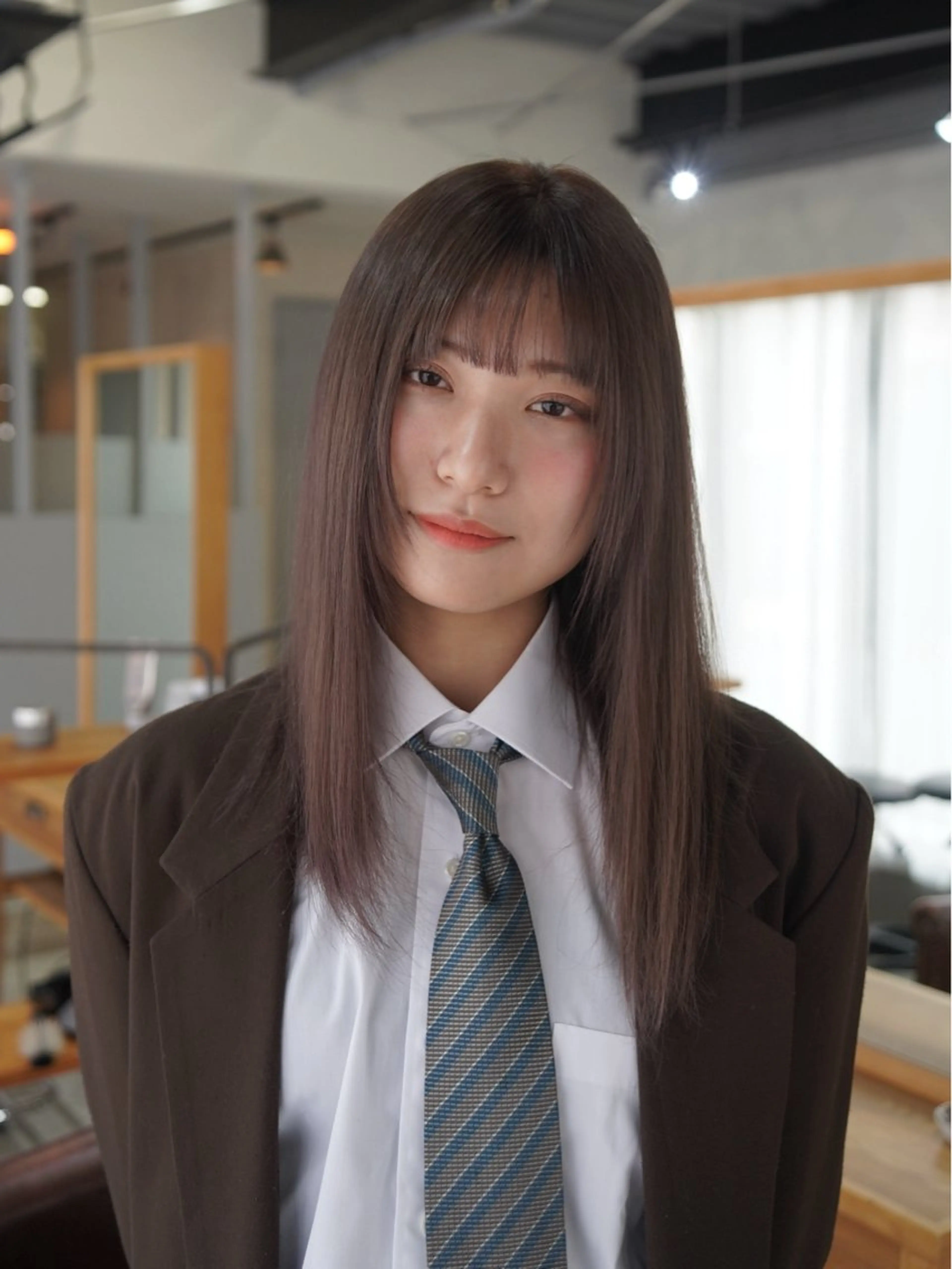 セミロング カラー ベージュカラー ブラウンカラー ブラウンベージュ ヘアカラー 京都/カラー/松野 翔のヘアスタイル