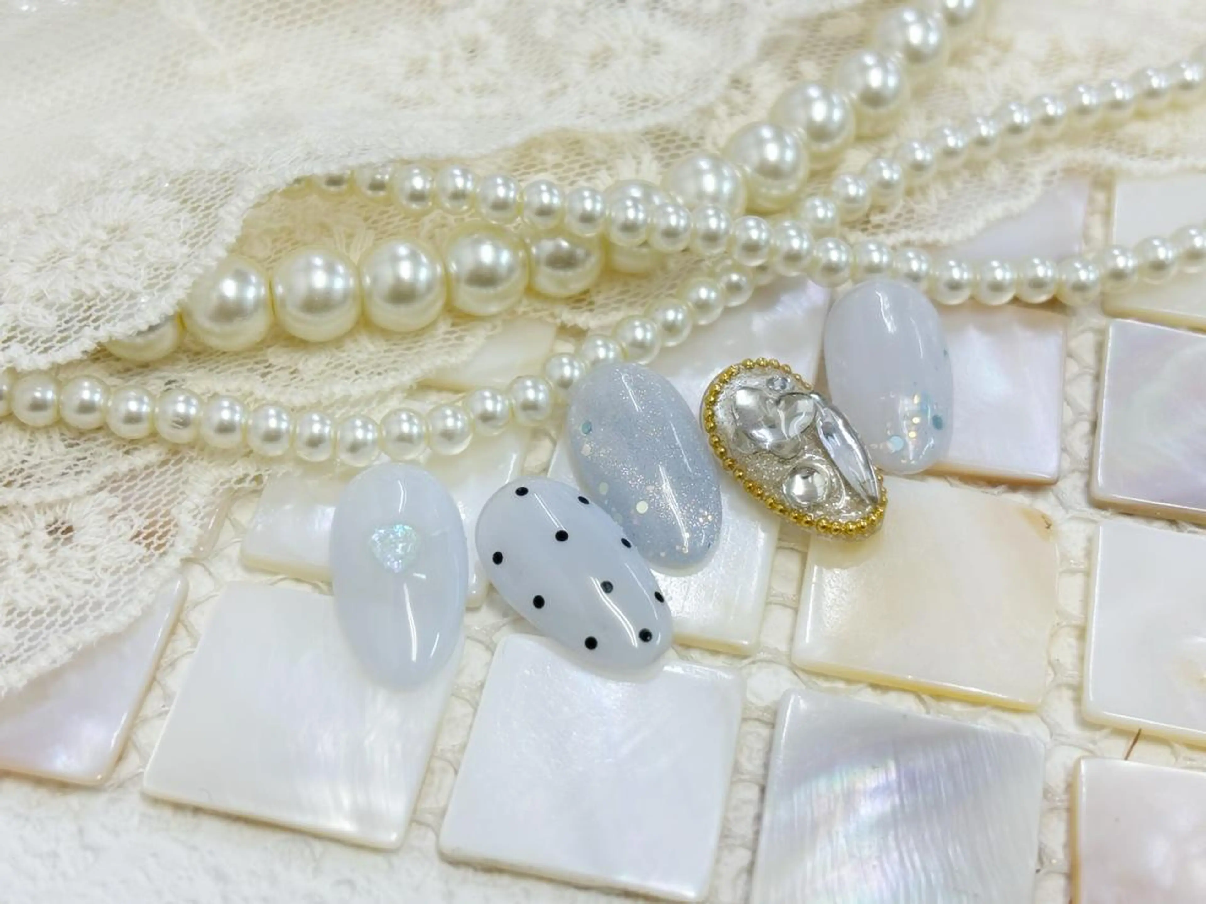 ネイル チークネイル 長さ出し フレンチネイル ジェルネイル ガラスフレンチ ハンドネイル リラネイル Aikenのネイルデザイン