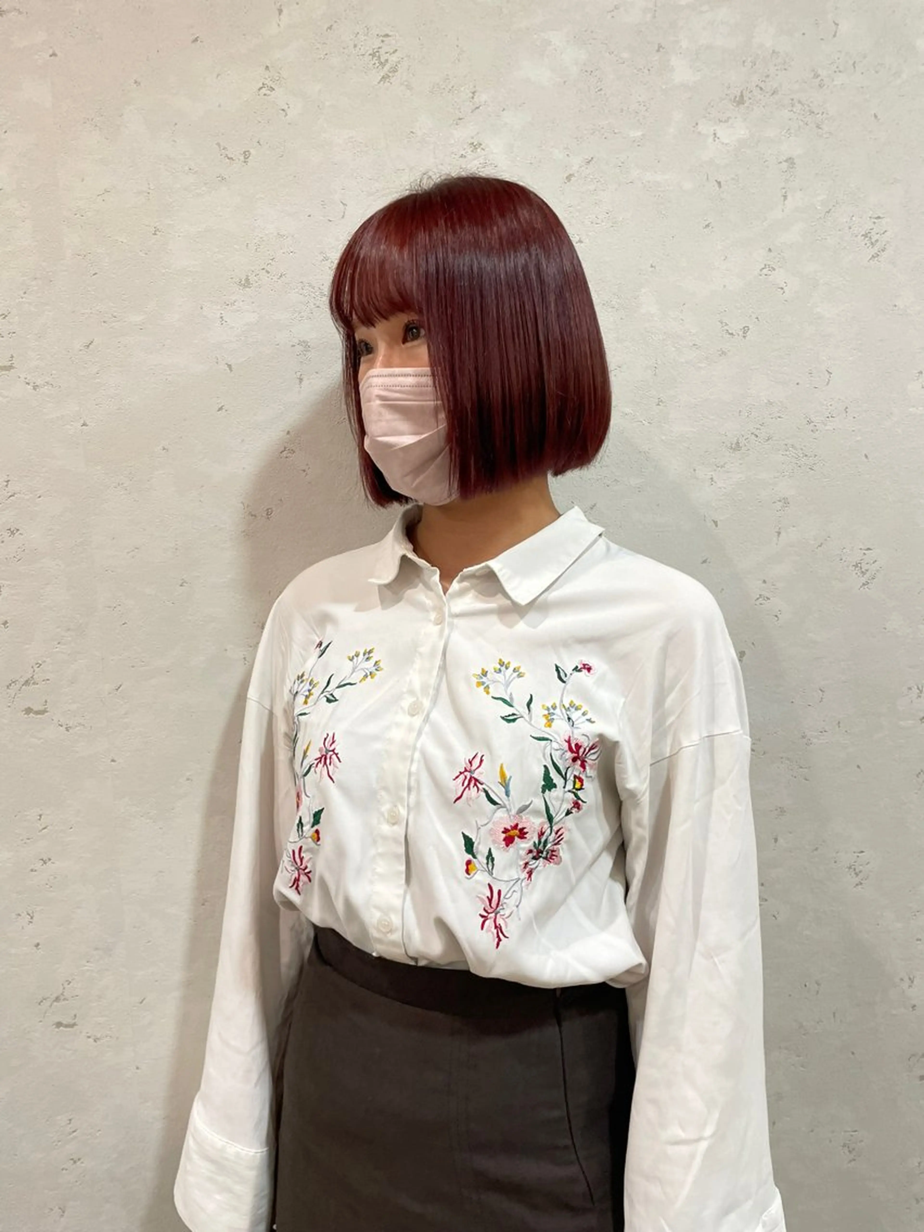 ショート カラー レッドカラー 髪質改善/Bloss om🌷高橋沙衣のヘアスタイル