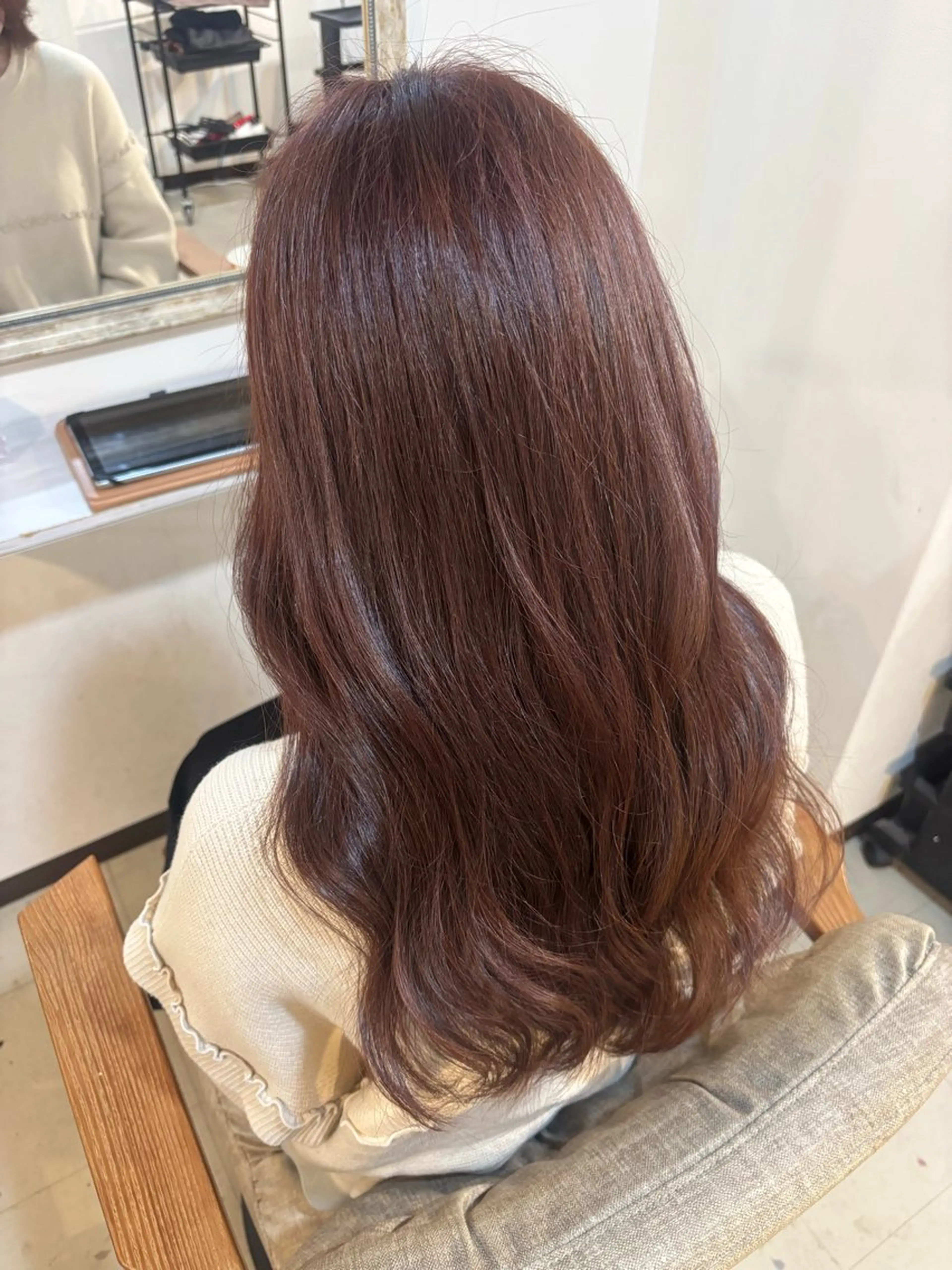 ロング カラー ブリーチ ブラウンカラー ダブルカラー ブリーチなしカラー ピンクカラー ヘアカラー Sherry/R 三川町　山本なつみのヘアスタイル