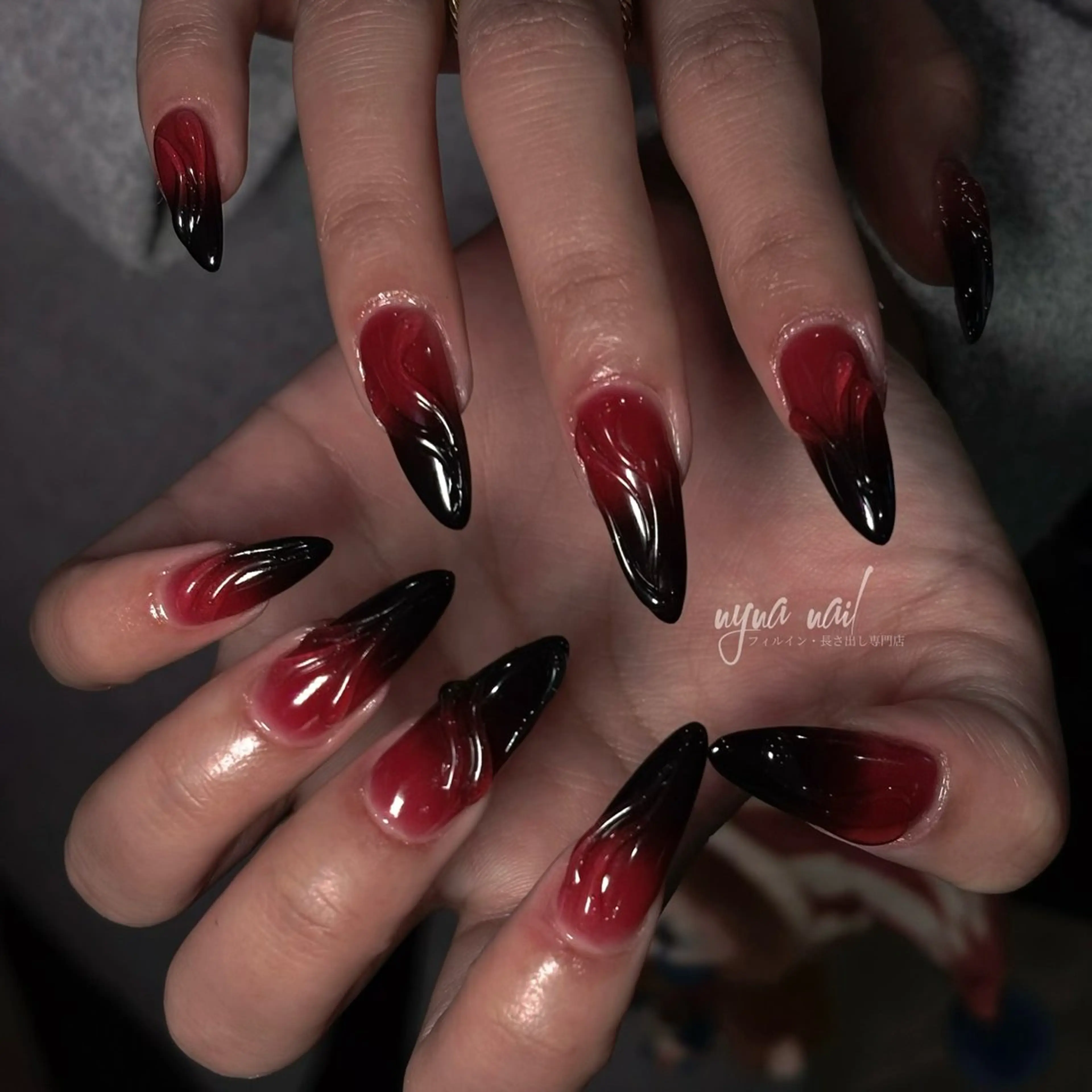 ネイル 長さ出し ネイルチップ Y U K Iのネイルデザイン