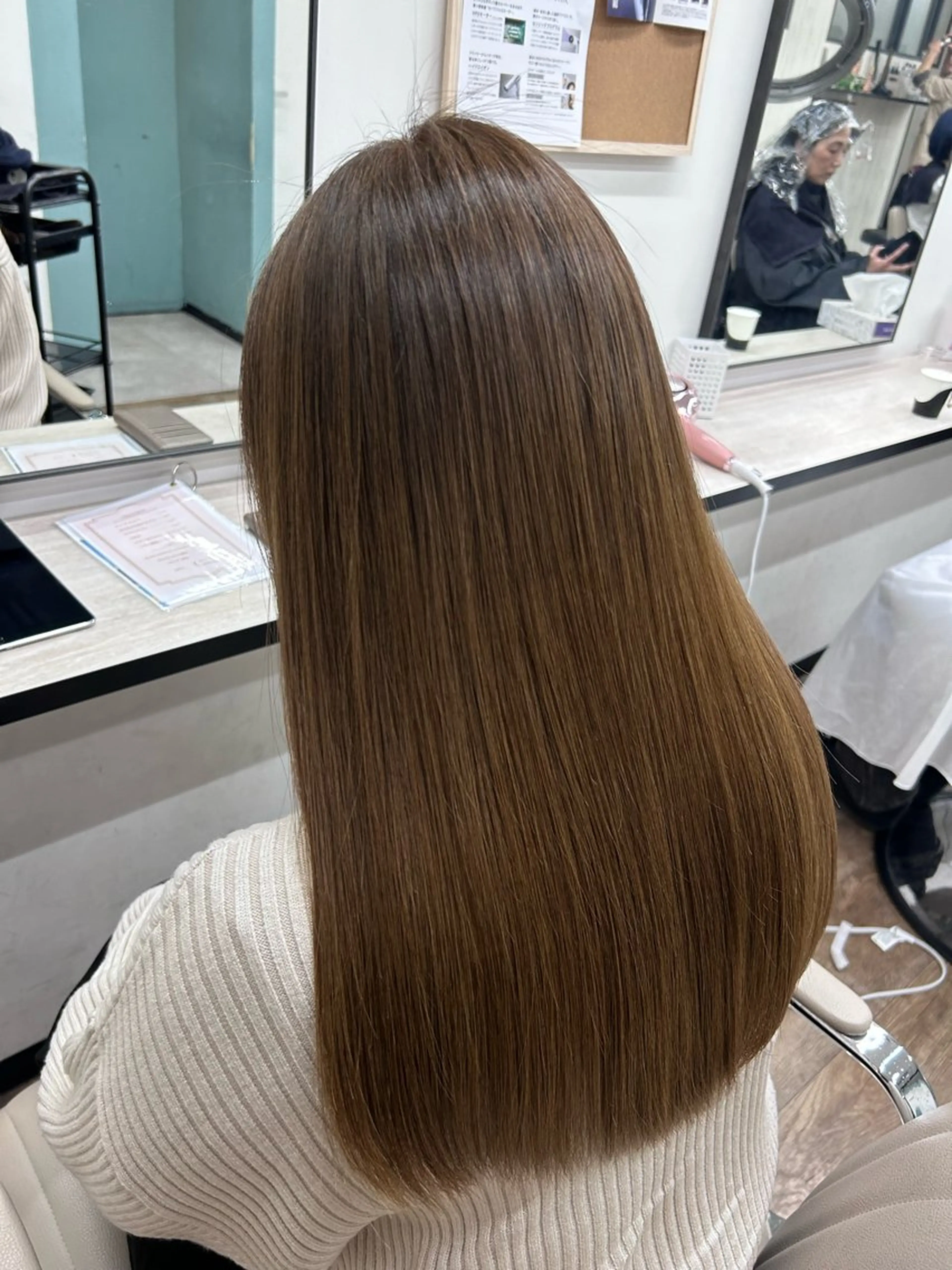 ロング 毛流れパーマ/ Rukiaのヘアスタイル