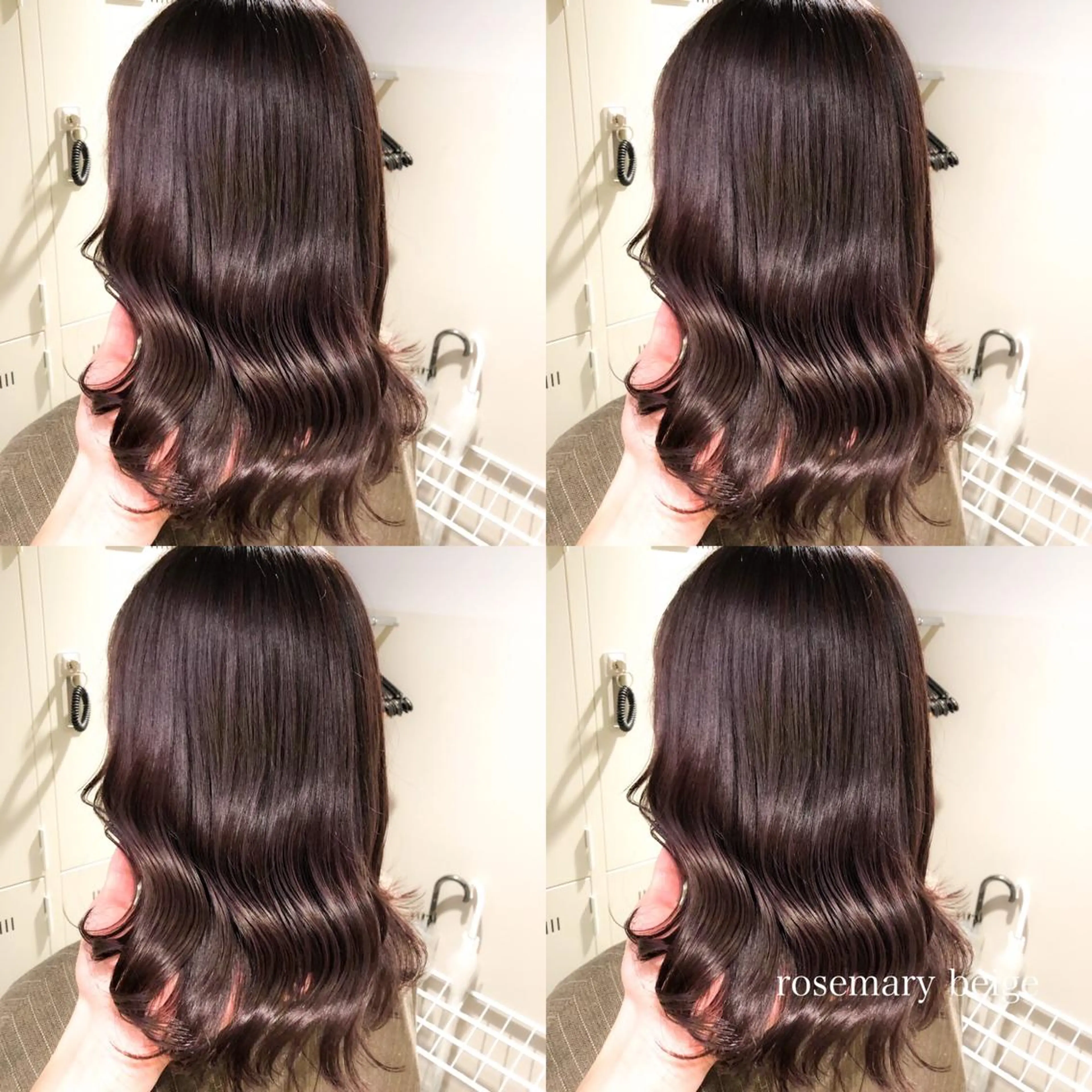 セミロング カラー ハイトーン×レイヤー カットTAKUMIのヘアスタイル