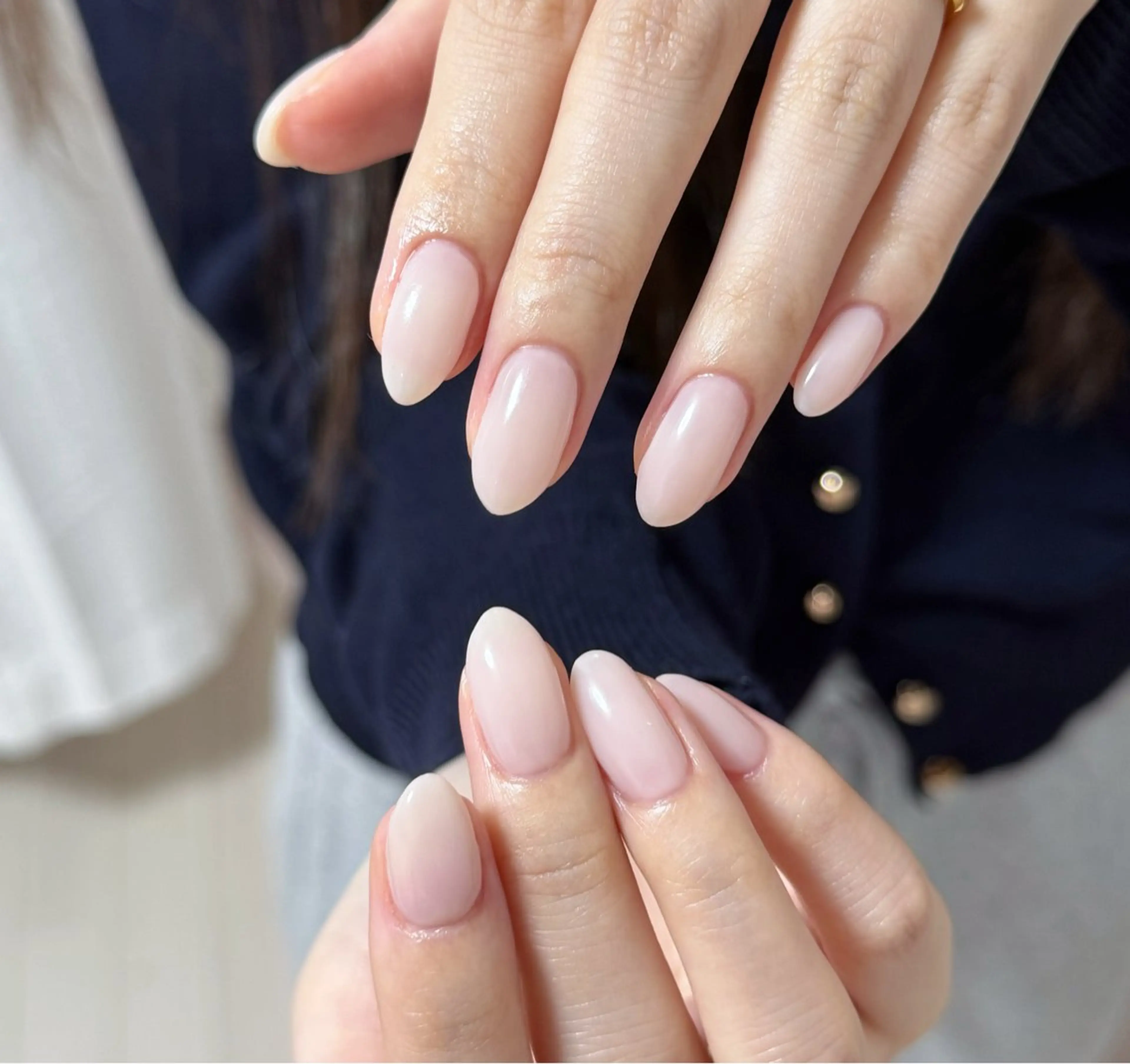 ネイル アートネイル オーロラネイル チークネイル フレンチネイル ガラスフレンチ ハンドネイル 🎀🎀YooLi Nail Salonのネイルデザイン