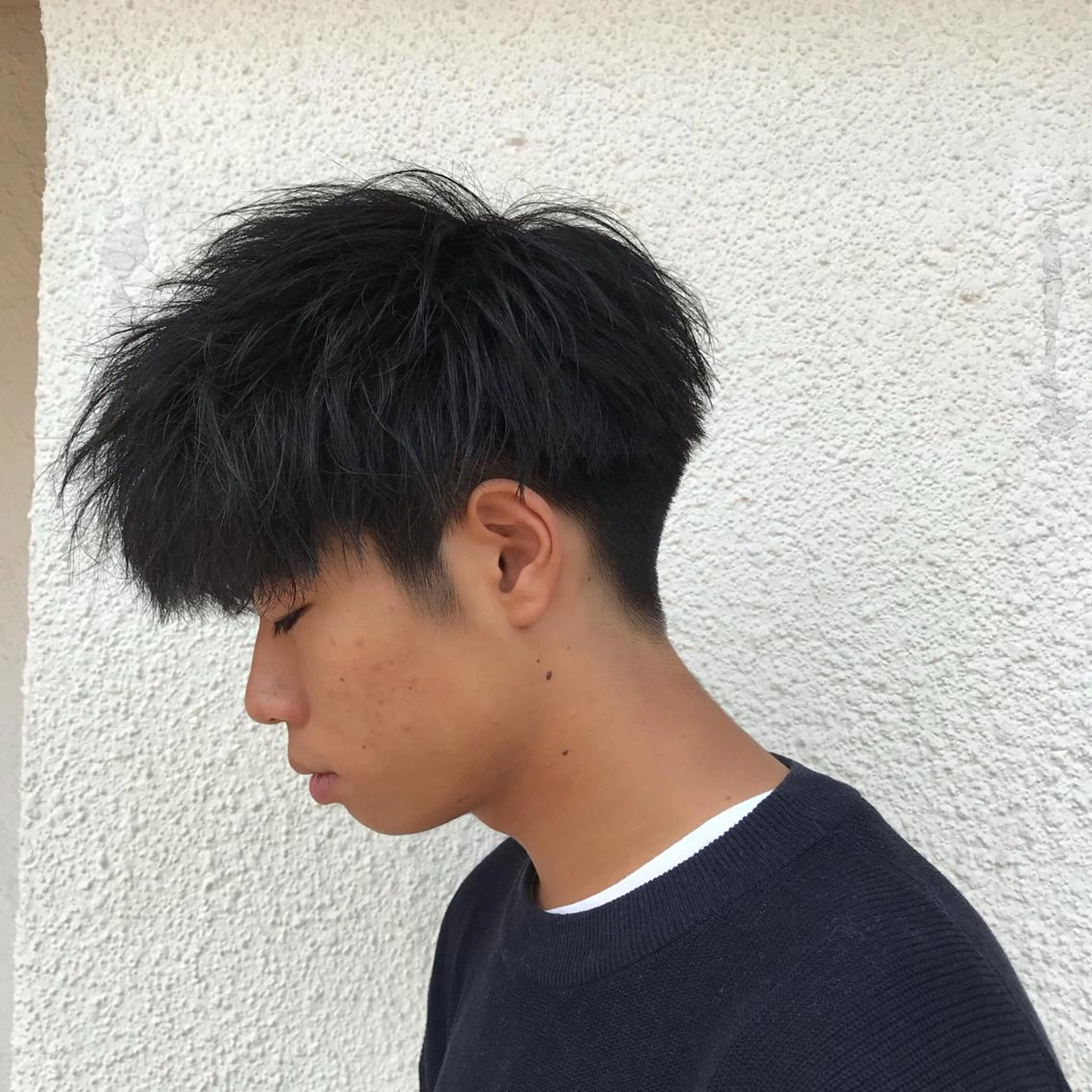 ショート カラー パーマ メンズ ニュアンスパーマ/ レイヤー/茶屋町のヘアスタイル