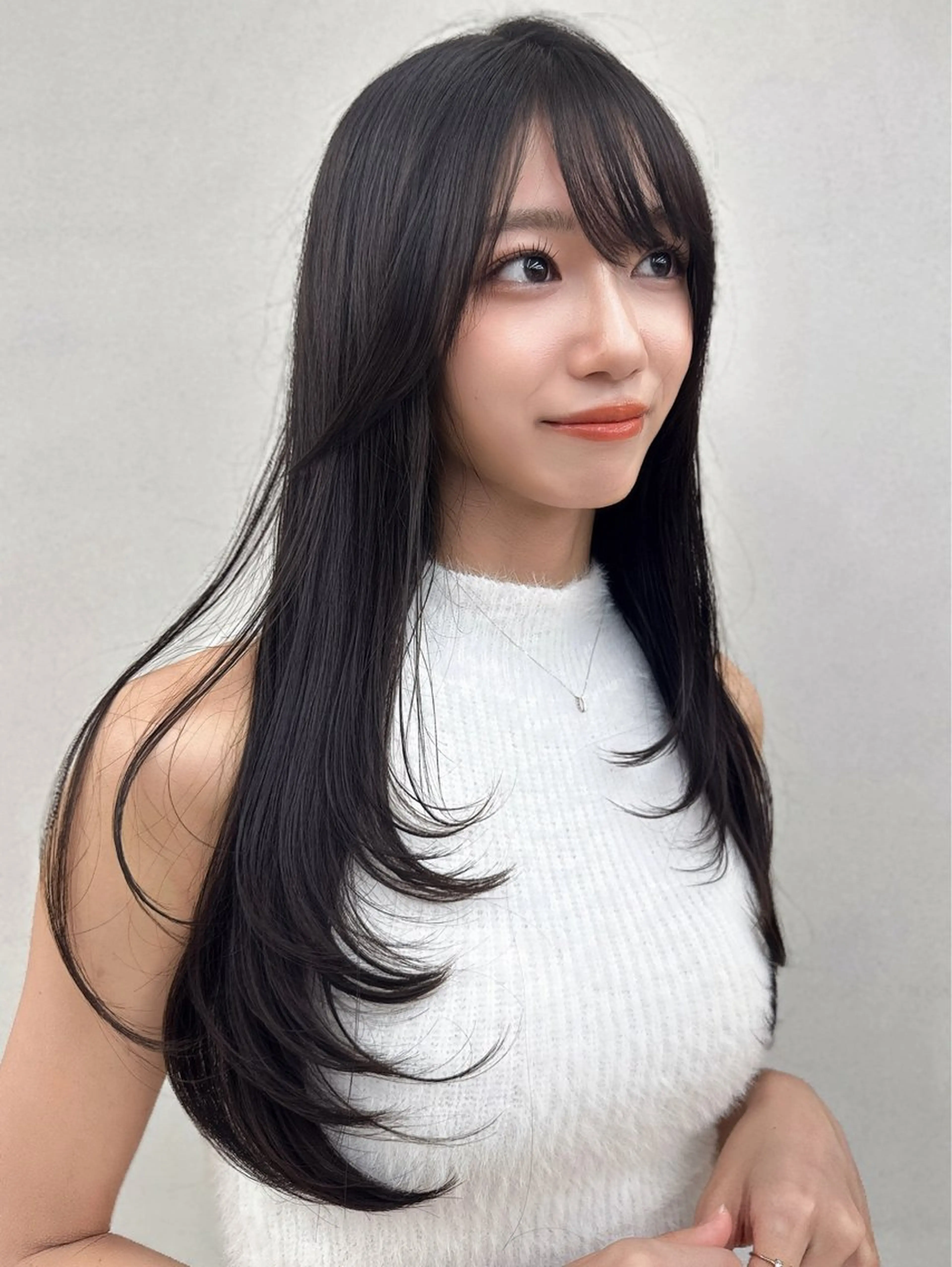 ロング カット 縮毛矯正 トリートメント 顔周り/韓国レイヤー /髪質改善/小原幹太のヘアスタイル