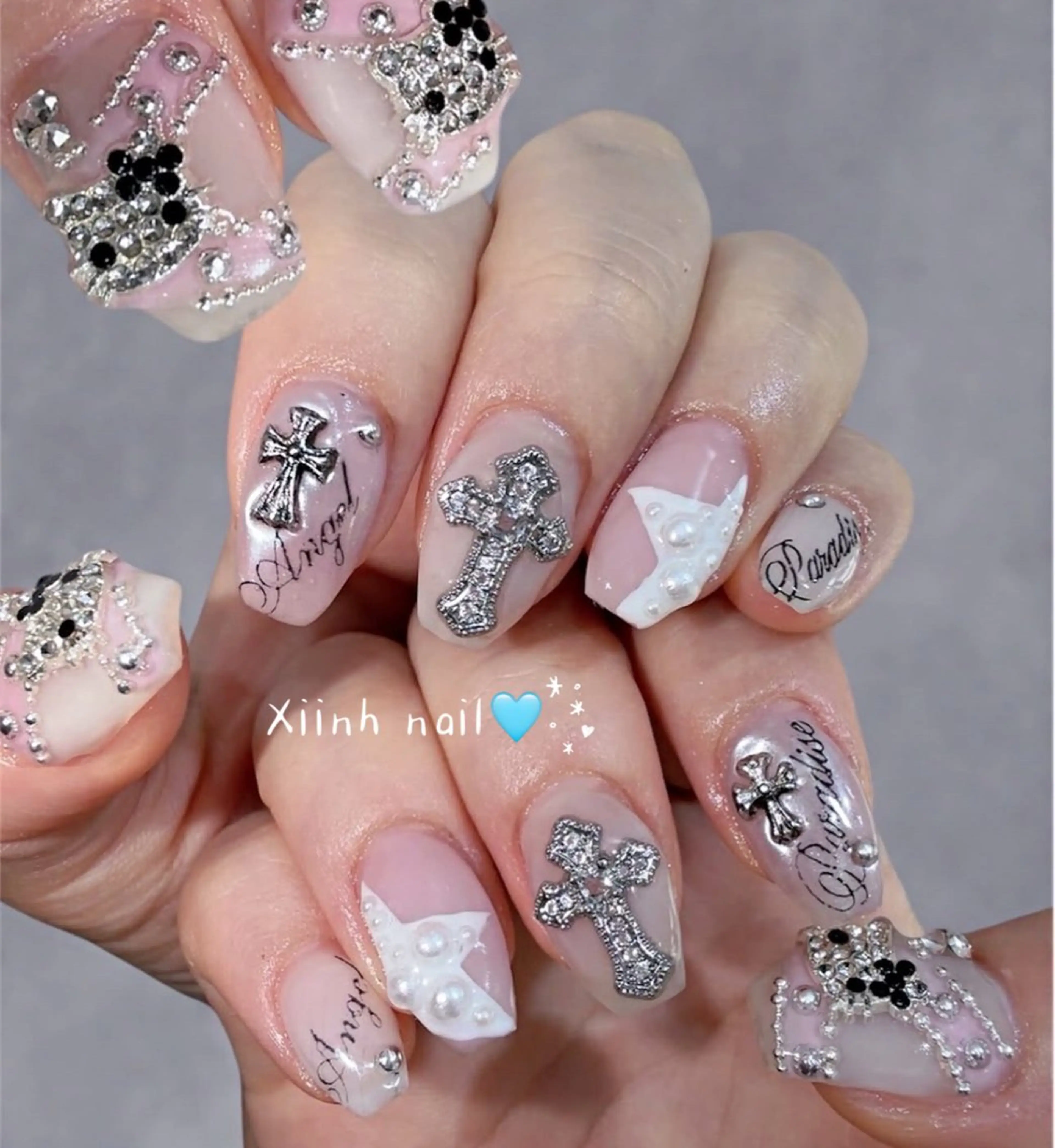ネイル チークネイル 桜ネイル 長さ出し フットネイル ジェルネイル XIINH NAIL SALONのネイルデザイン
