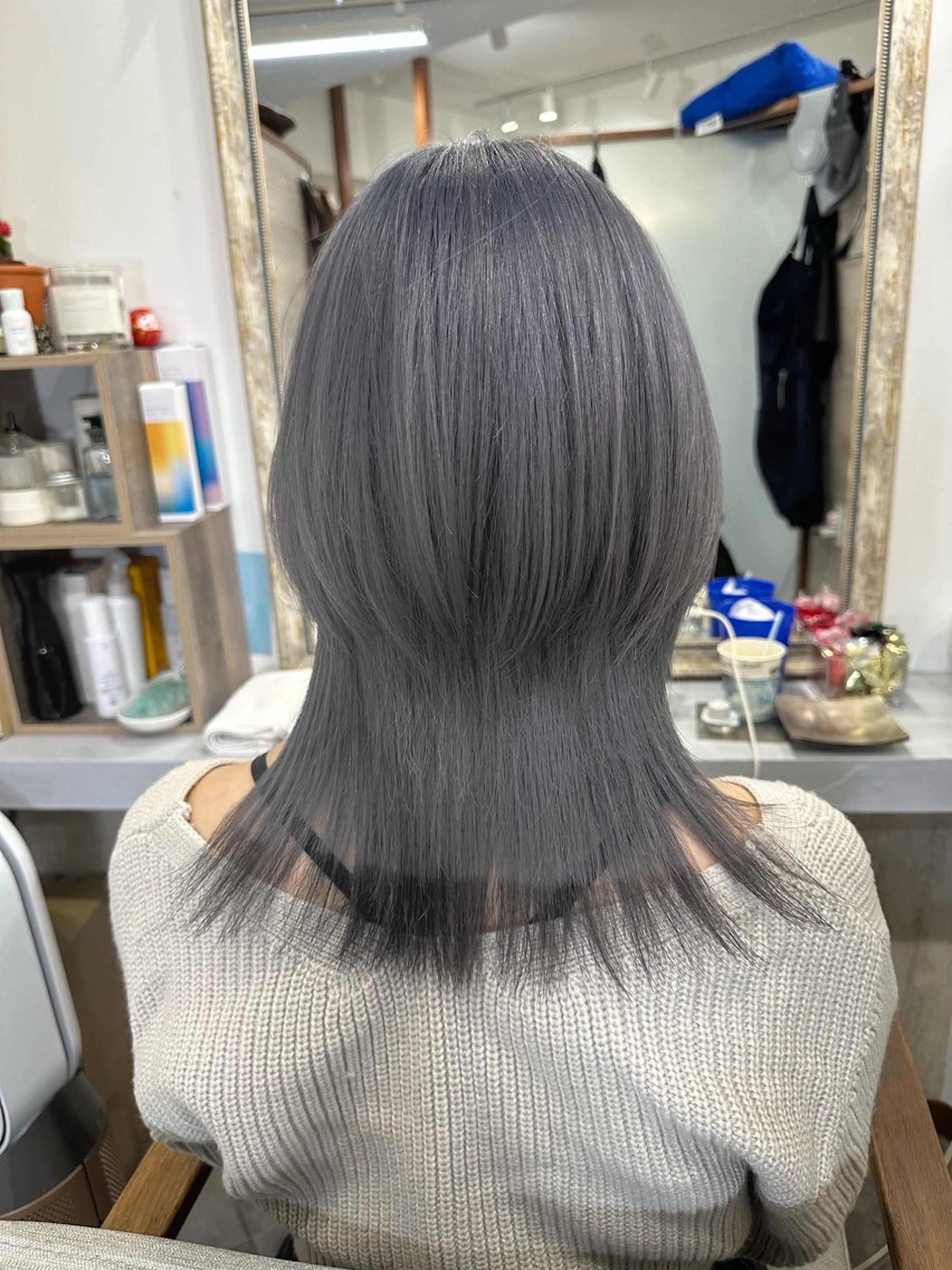 ミディアム カラー カット ヘアカラー トリートメント ブリーチ koheiのヘアスタイル
