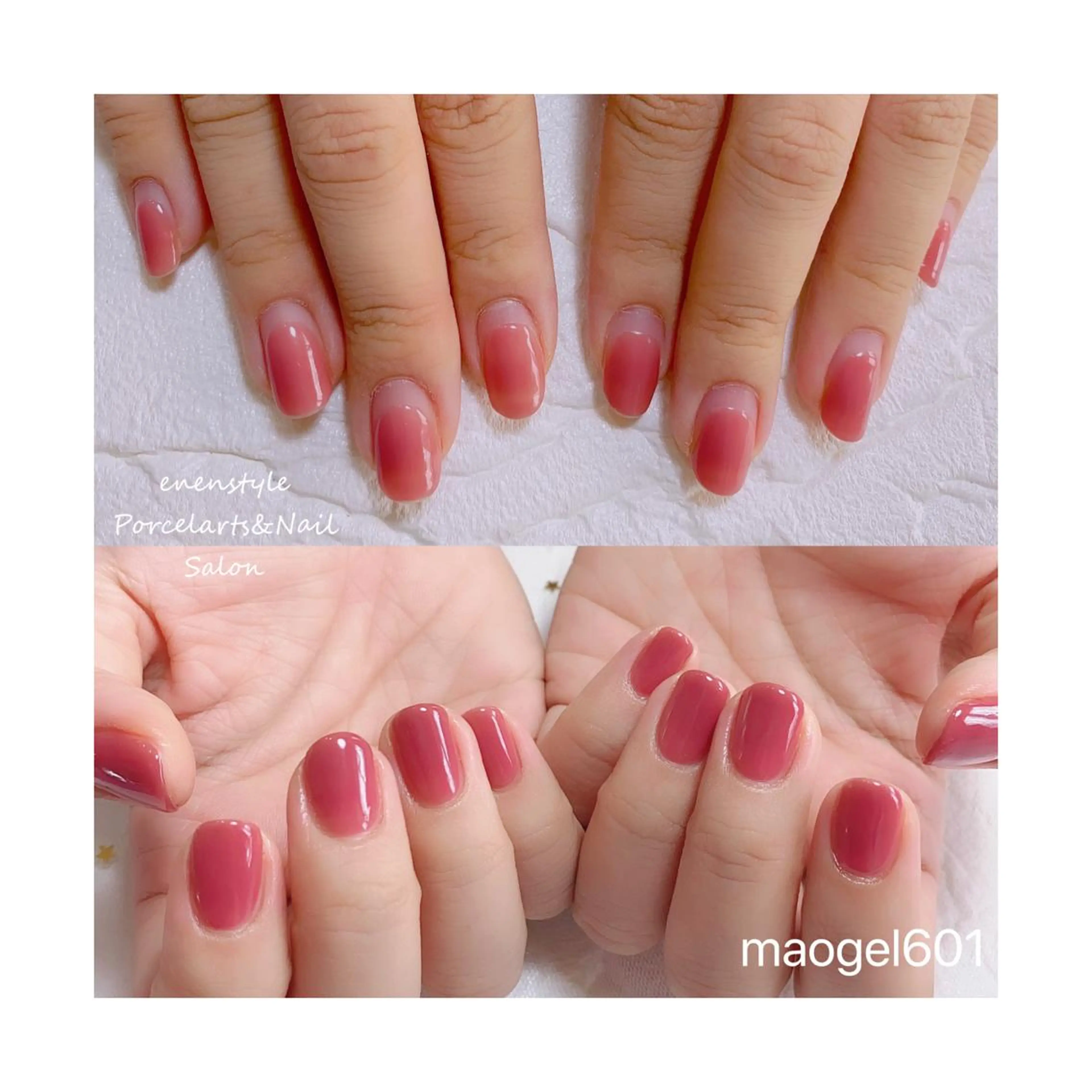 ミディアム ネイル ジェルネイル ニュアンスネイル オフィスネイル ワンカラーネイル パラジェル 👑enen style👑のネイルデザイン