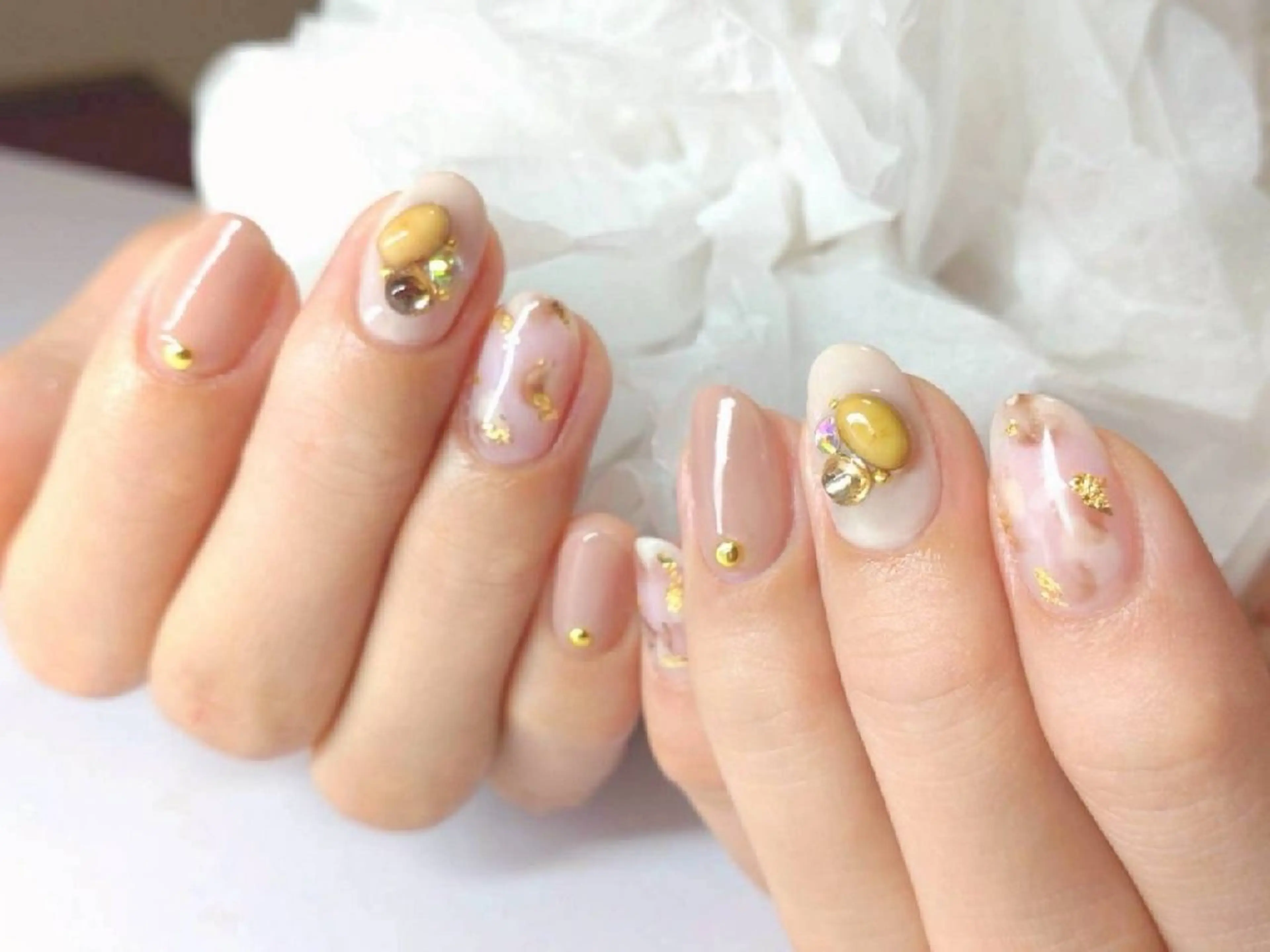 ネイル アニマル柄 ブラウン クリアネイル ジェルネイル ニュアンスネイル さくらや❤ パラジェル使用のネイルデザイン