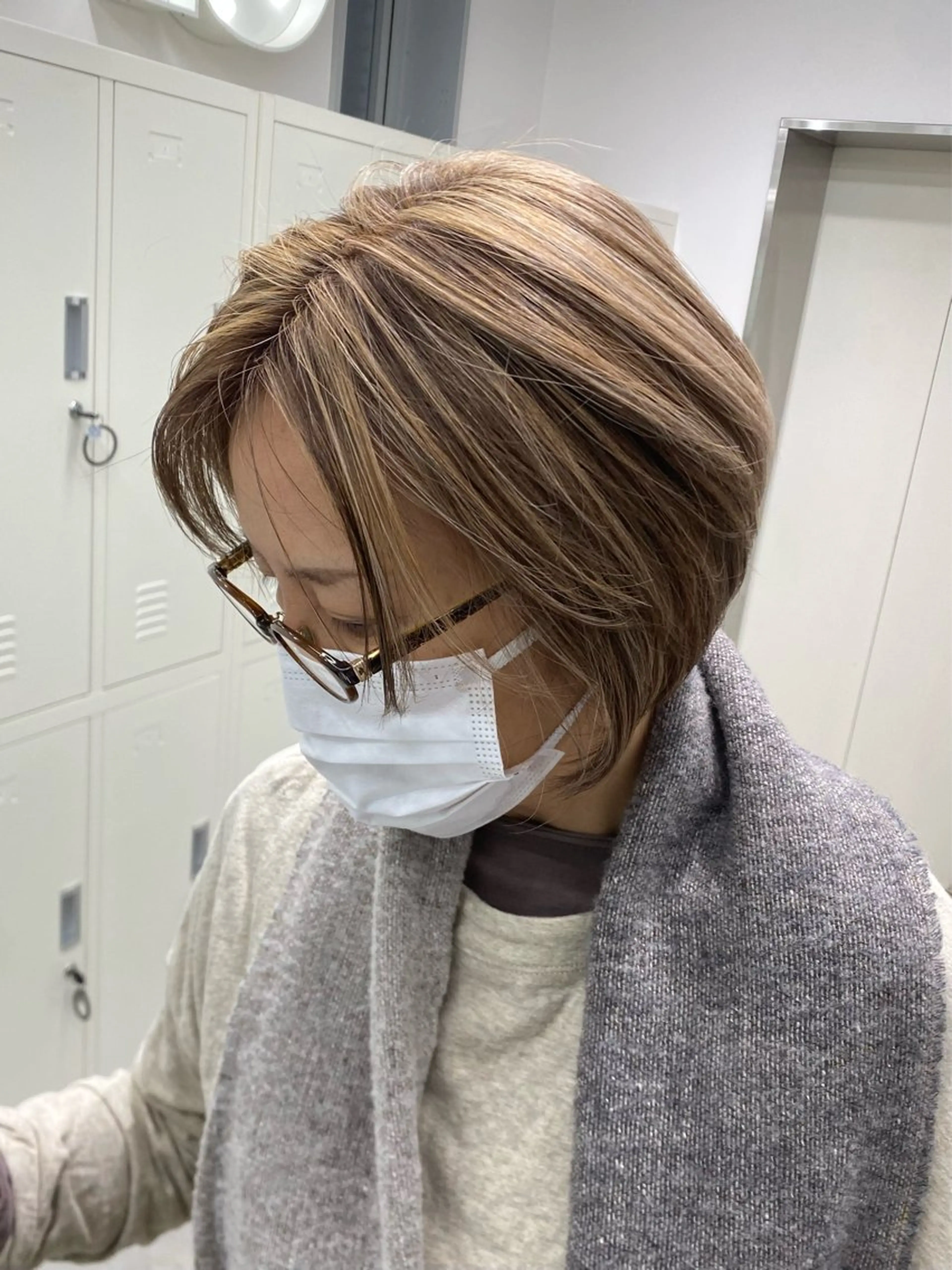 ショート カラー バレイヤージュ グラデーションカラー レイヤーカット ハイトーン/ウルフ/ ボブ/増田のヘアスタイル