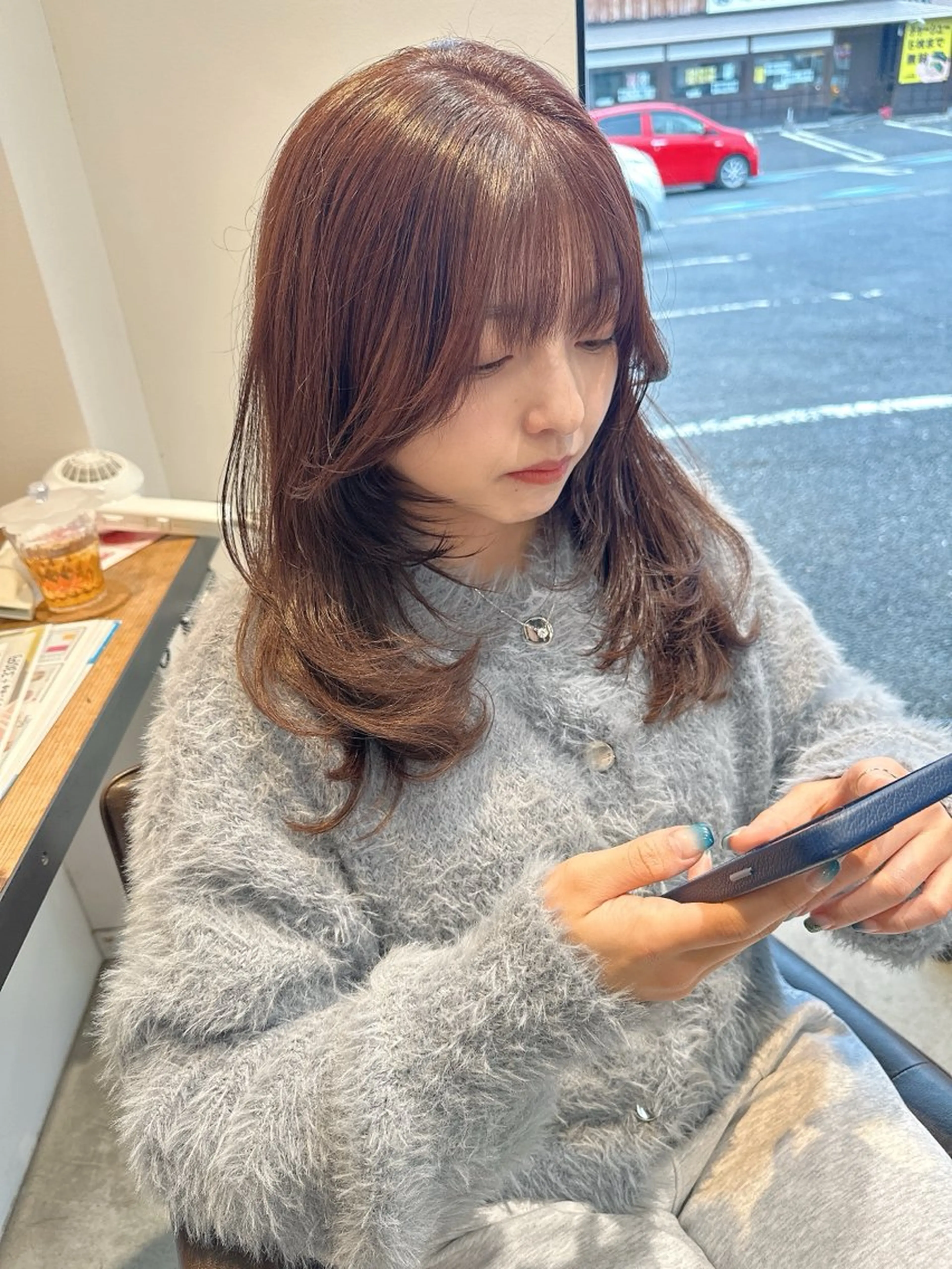 ロング カラー ブラウンカラー ラベンダーカラー レイヤーカット つくば 【Ciqi】 あくつのヘアスタイル