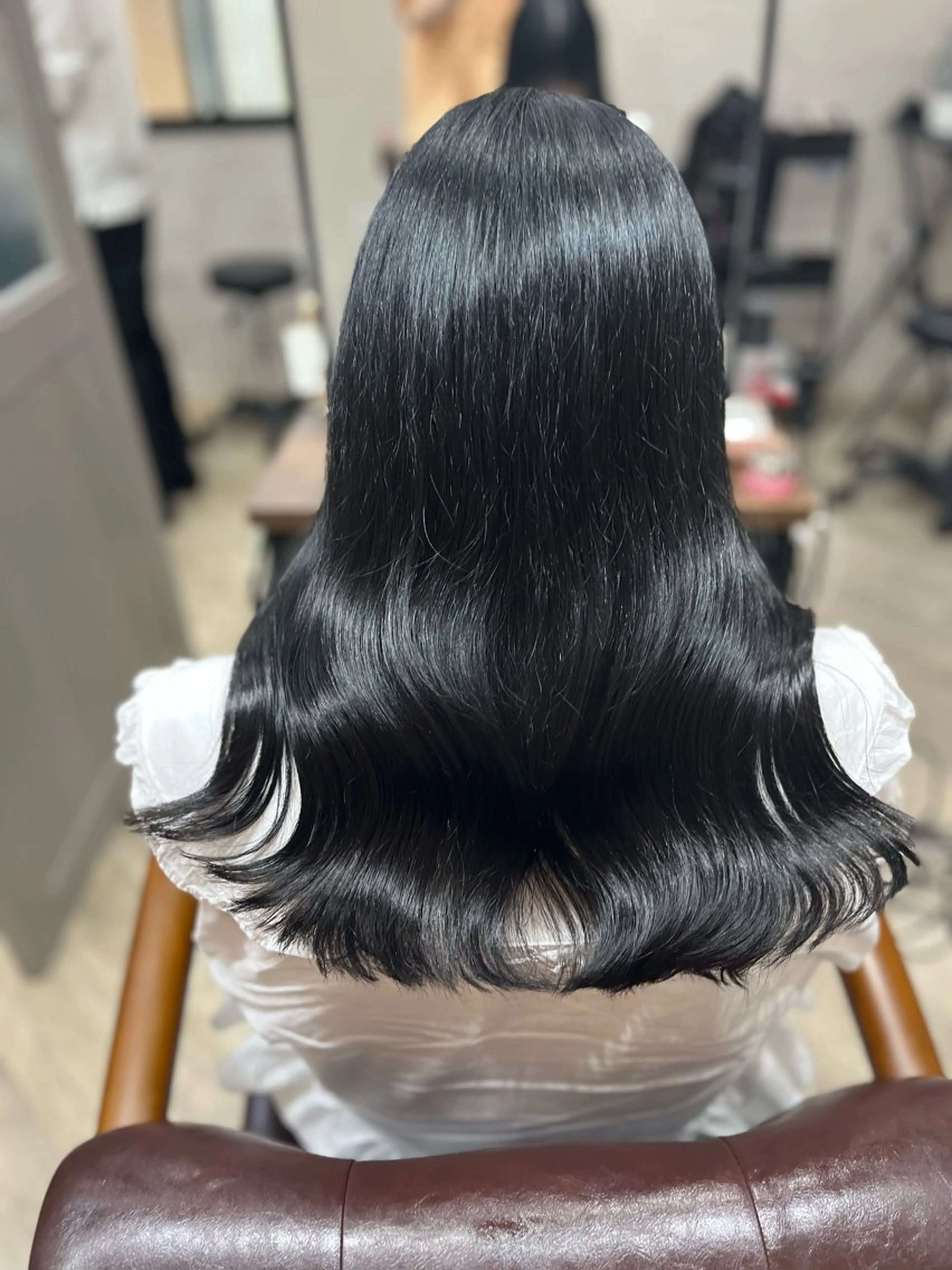 ロング カラー ダークグレー 🫧ぷる艶カラー🫧 Yuubi🦩のヘアスタイル