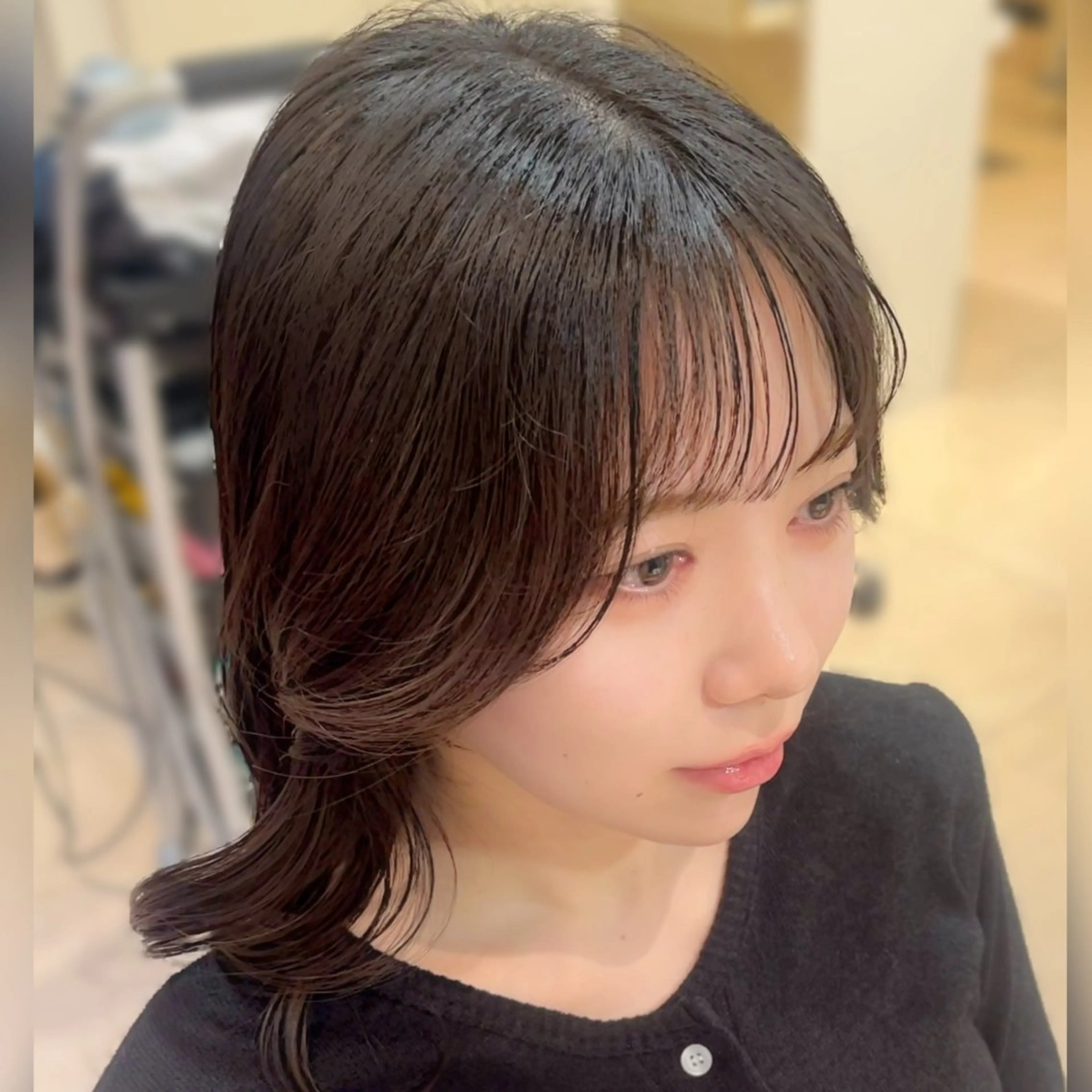 ロング ヘアアレンジ 顔周りカット トリートメント ️ちば🩵JILLE 恵比寿 透明感カラーのヘアスタイル