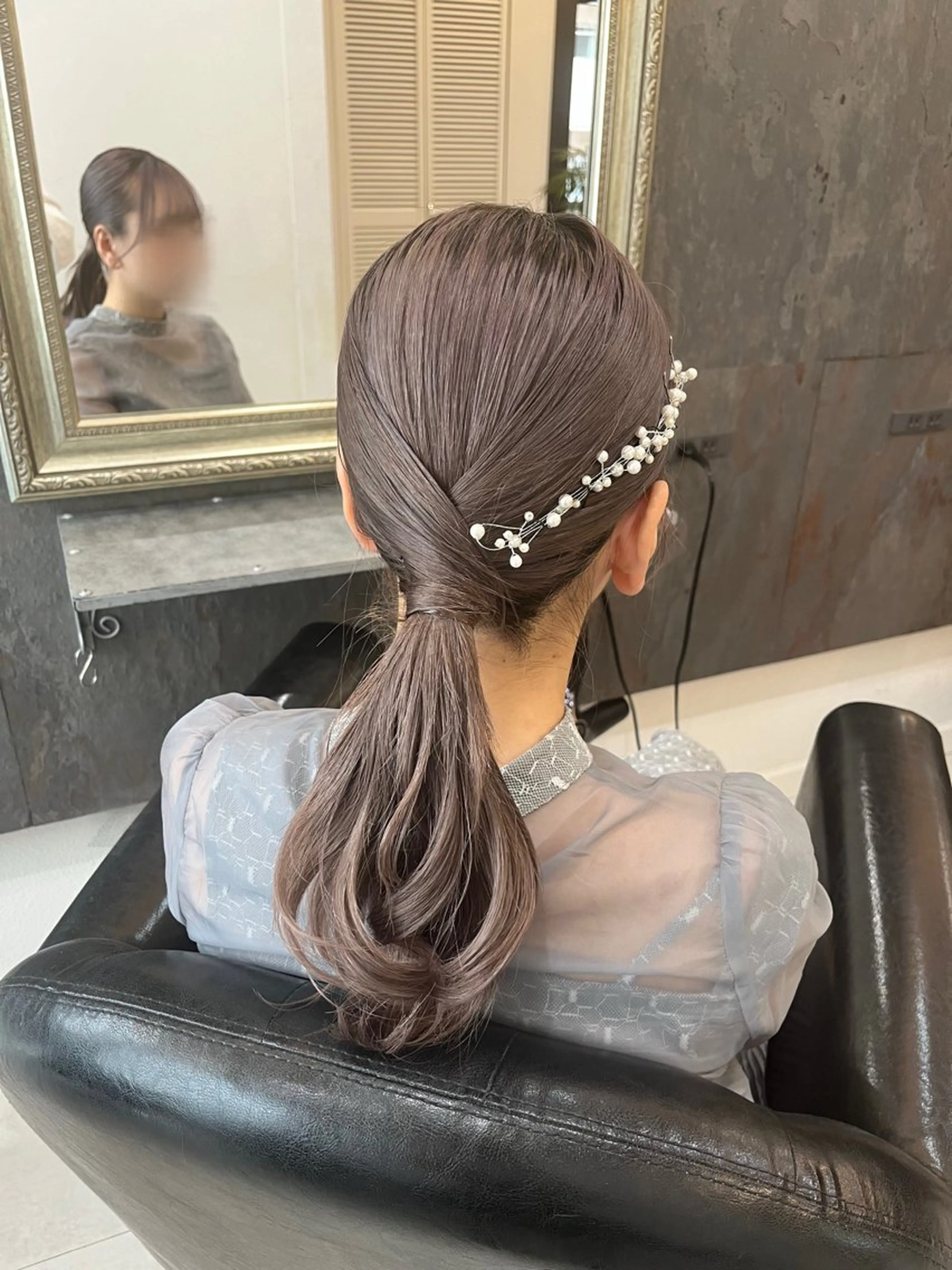 セミロング ヘアアレンジ 🎀ゆな🎀ブリーチ /ショートウルフのヘアスタイル