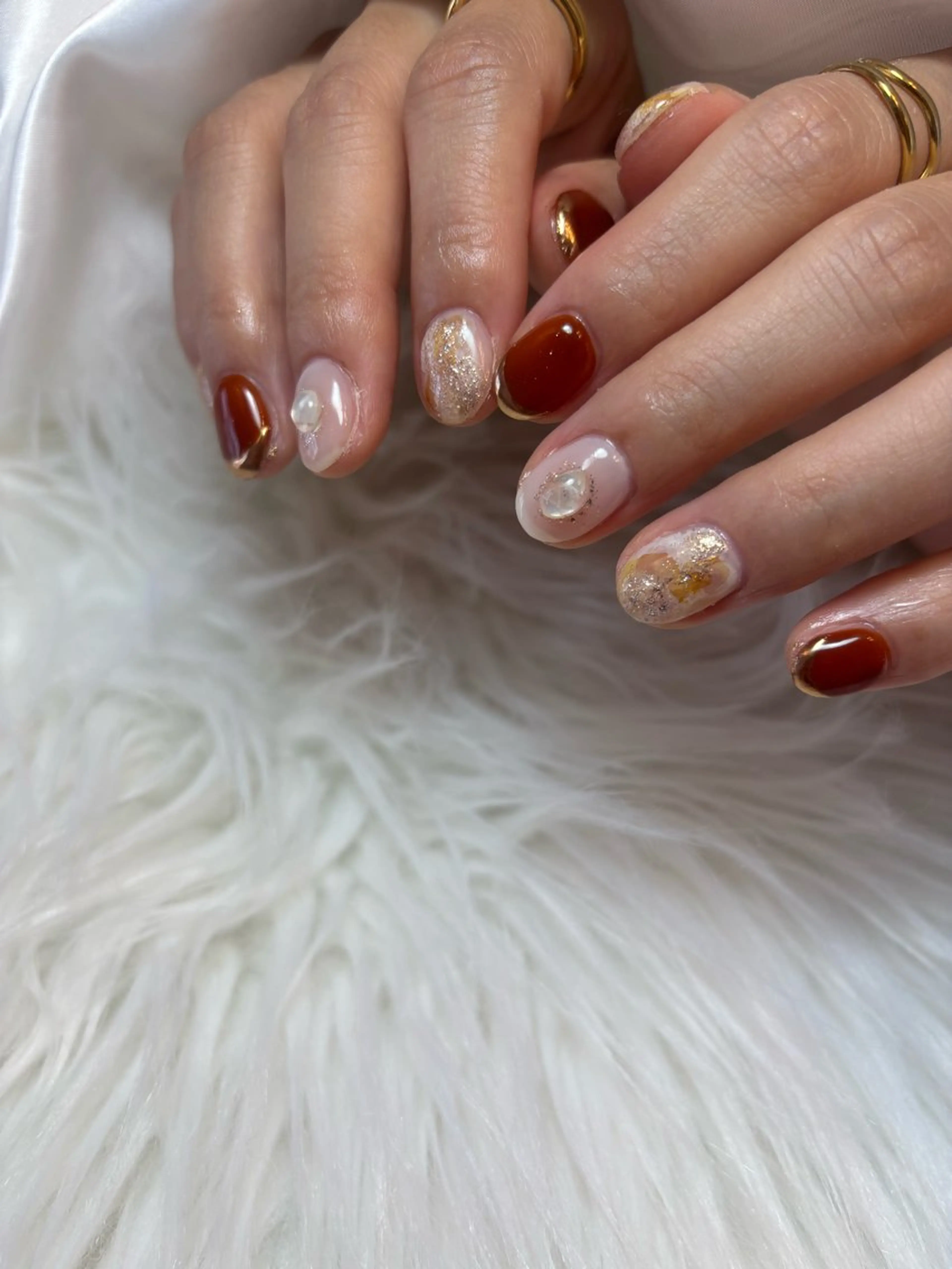 ネイル ブルー フレンチネイル キラキラネイル 韓国ネイル マグネットネイル ハンドネイル timtam --sakiのネイルデザイン