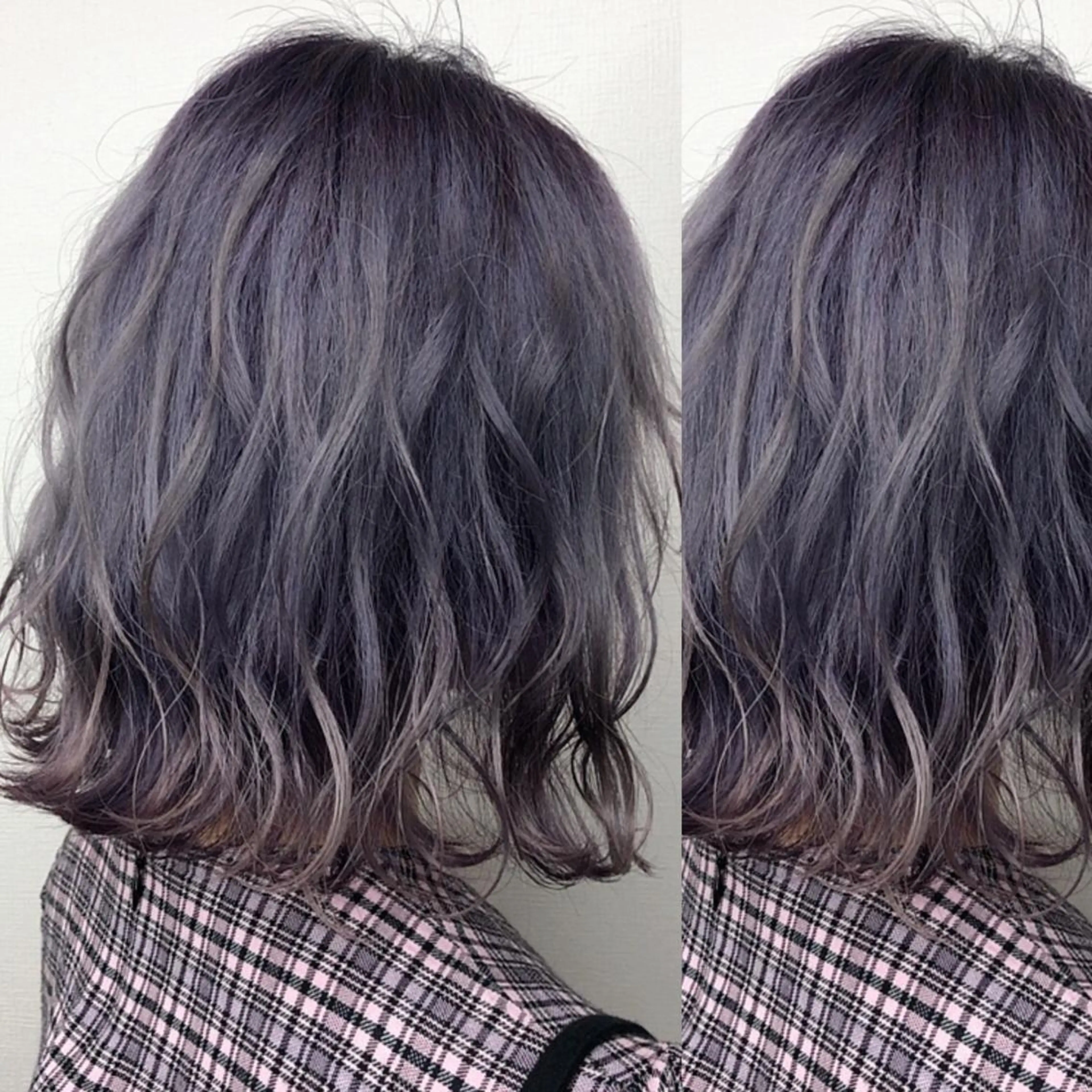 ミディアム カラー ヘアアレンジ 韓国レイヤーカット/ 儚げカラーチナツのヘアスタイル