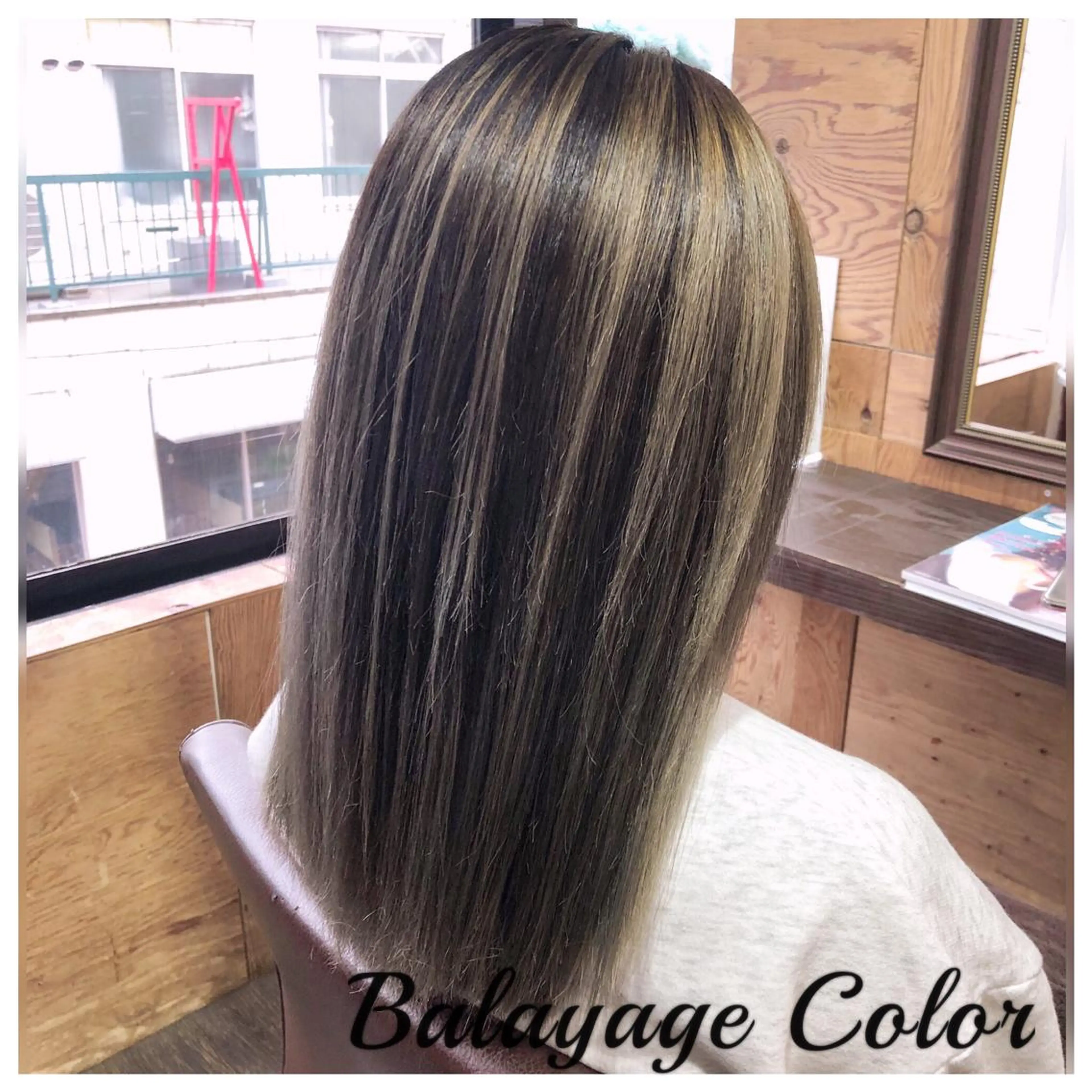 セミロング カラー yuuka🌻 ハイライト/艶カラーのヘアスタイル