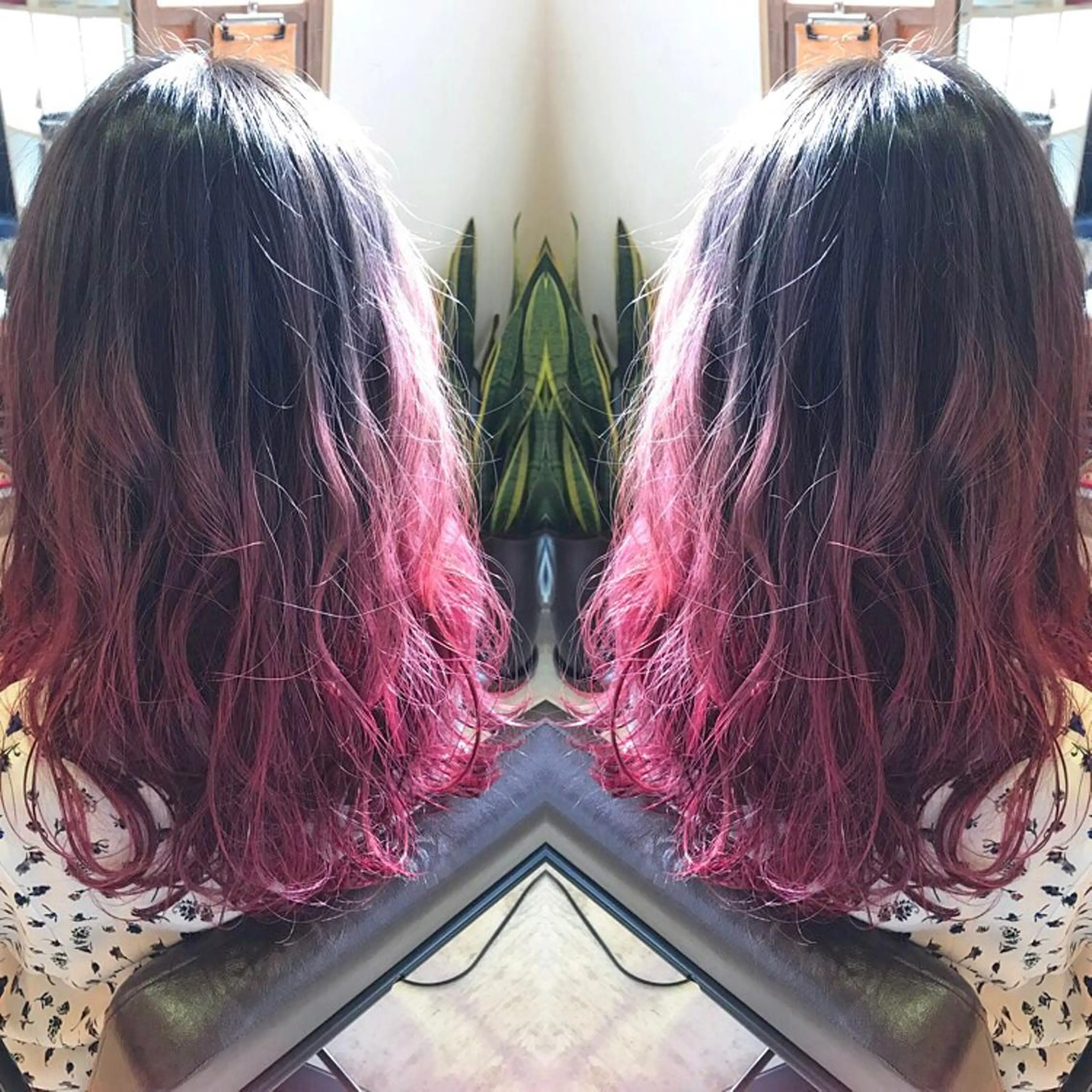 セミロング カラー グラデーションカラー グレージュ ピンクカラー 青木 茂樹⭐️ 透明感カラーのヘアスタイル