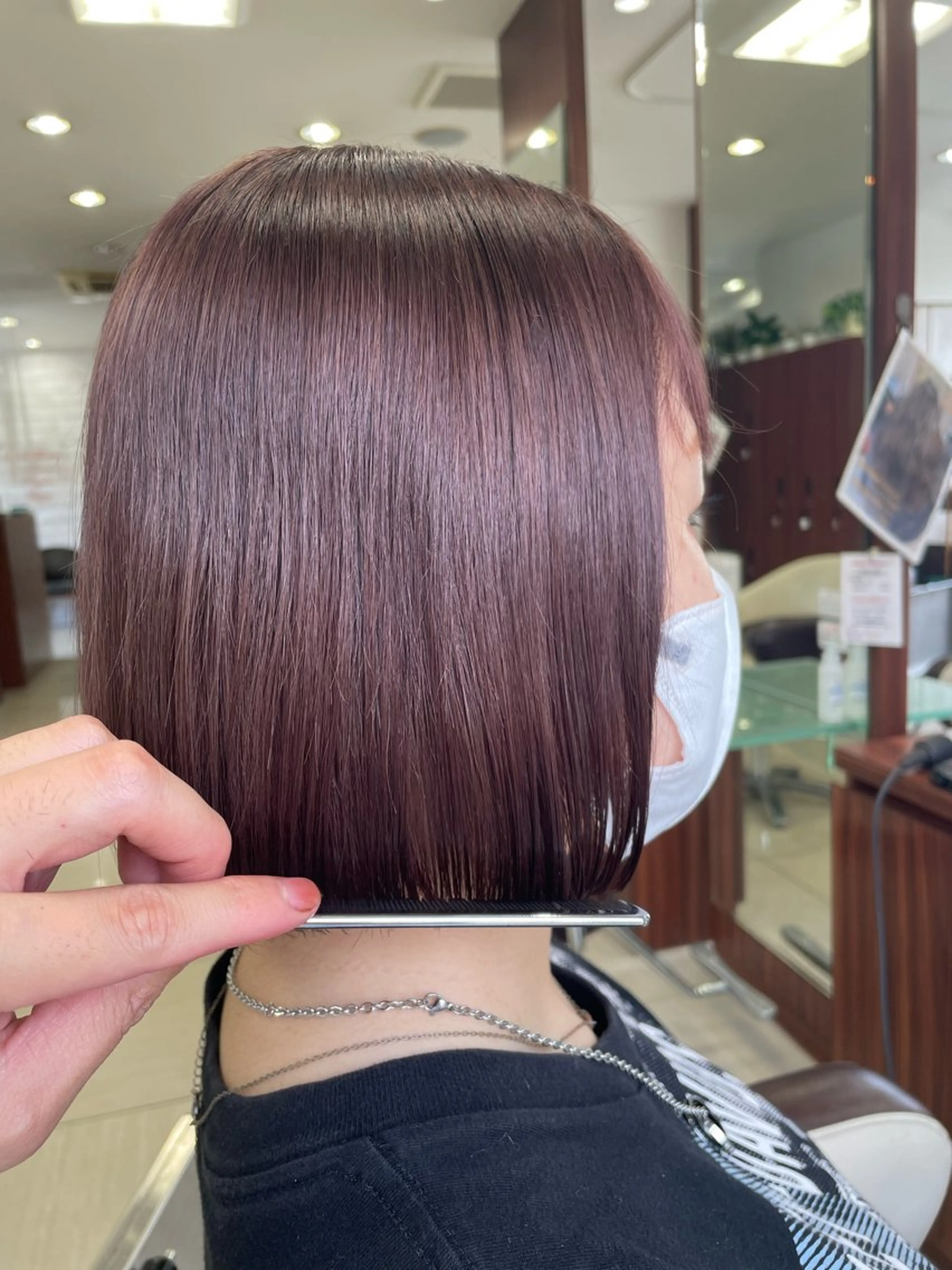 ショート カラー 切りっぱなしボブ ボブ 色川 優斗《髪質改善》のヘアスタイル