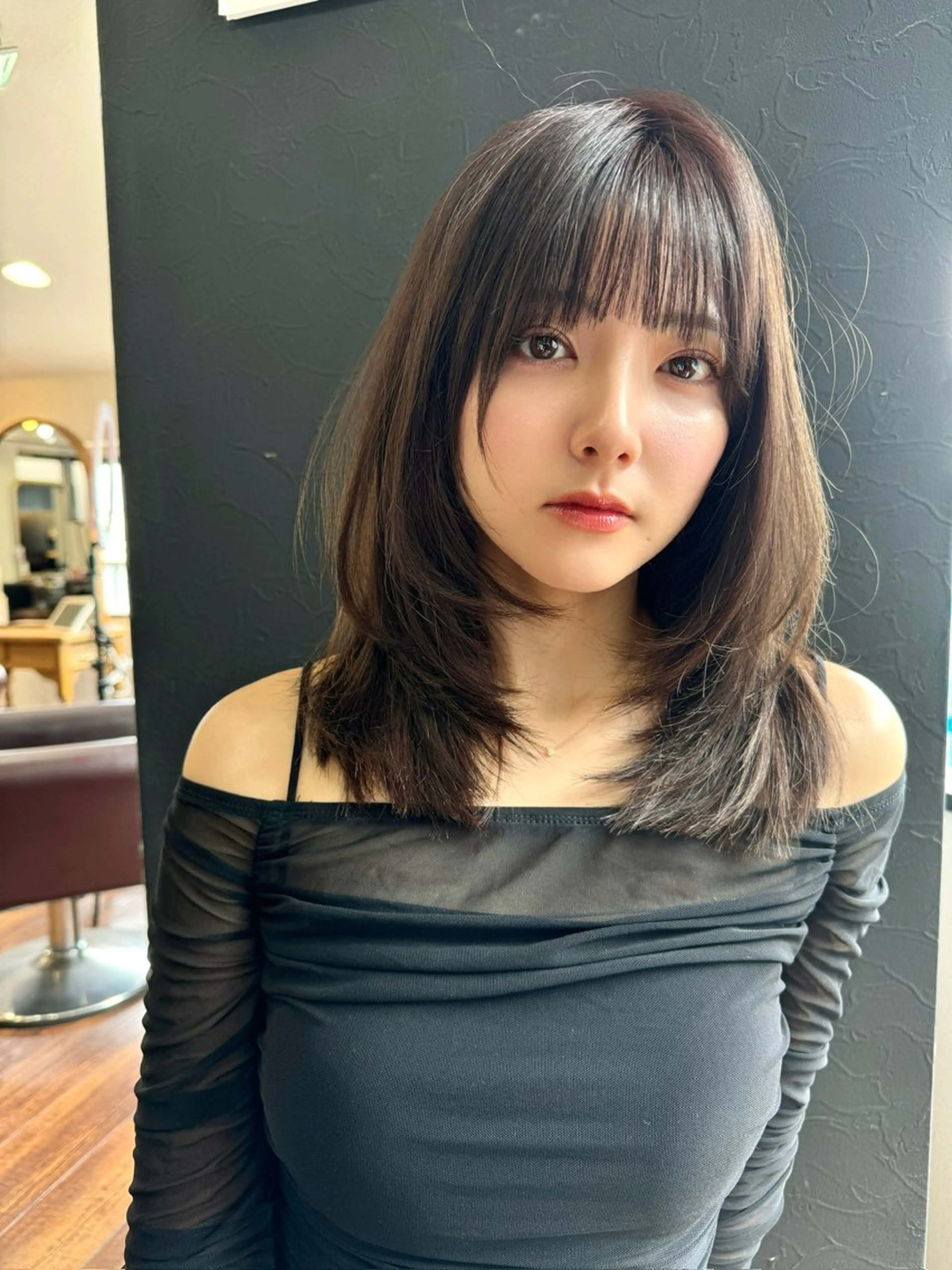 セミロング カラー 似合わせレイヤー 🇰🇷荒木洋文のヘアスタイル