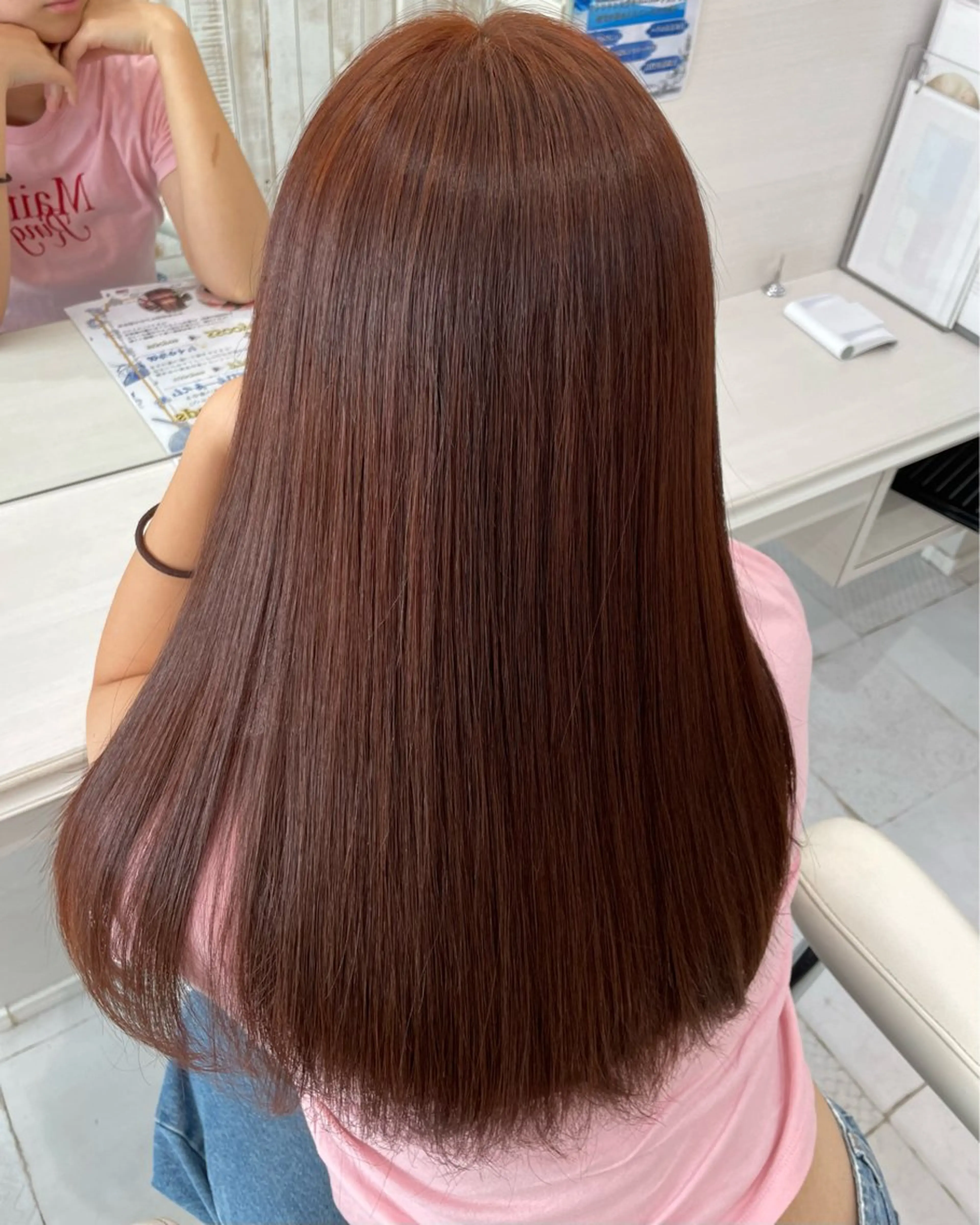 【暖色系ワンカラー🧡】/水曜15時限定/マスクトリートメント付き❣️/暖色カラー/全頭ロング料金別途/ ブリーチ無しの写真