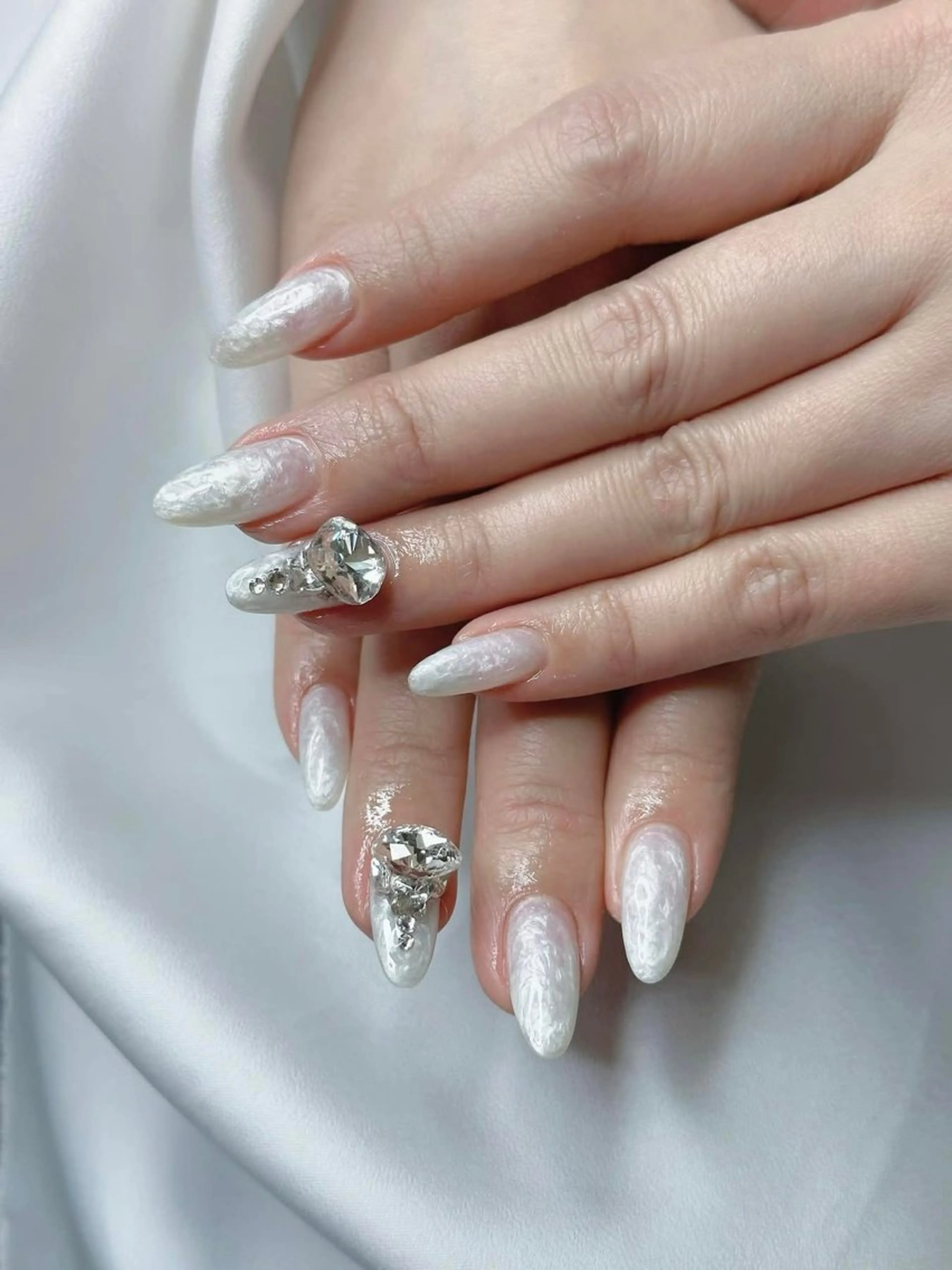 チップ長さだし10本】ワンカラー（2色までOK）＋サンプルデザイン2本ハードジェル使用オフなしの写真