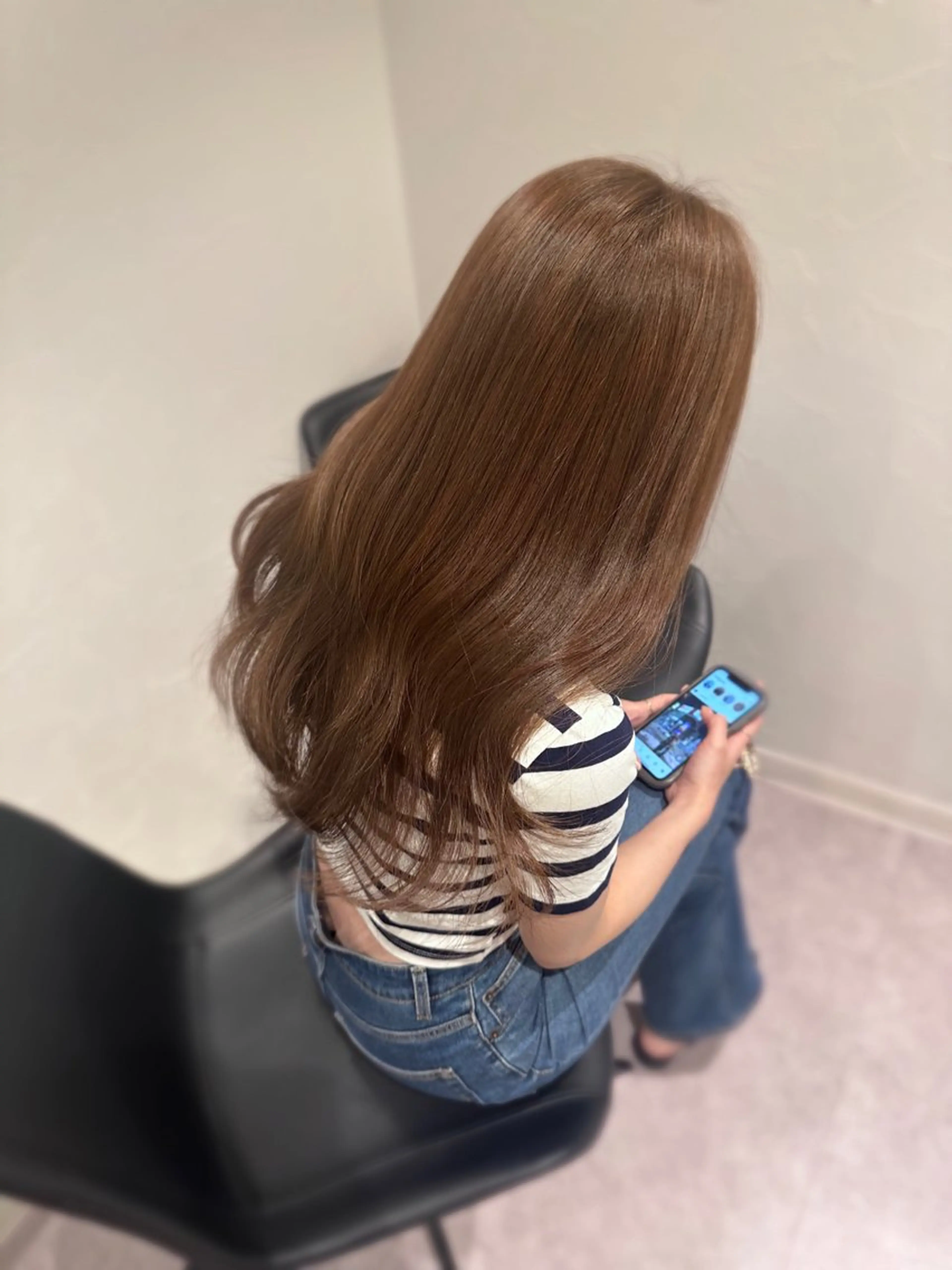 セミロング カラー ヘアカラー トリートメント 小顔カット✨ 透明感カラー/村上のヘアスタイル