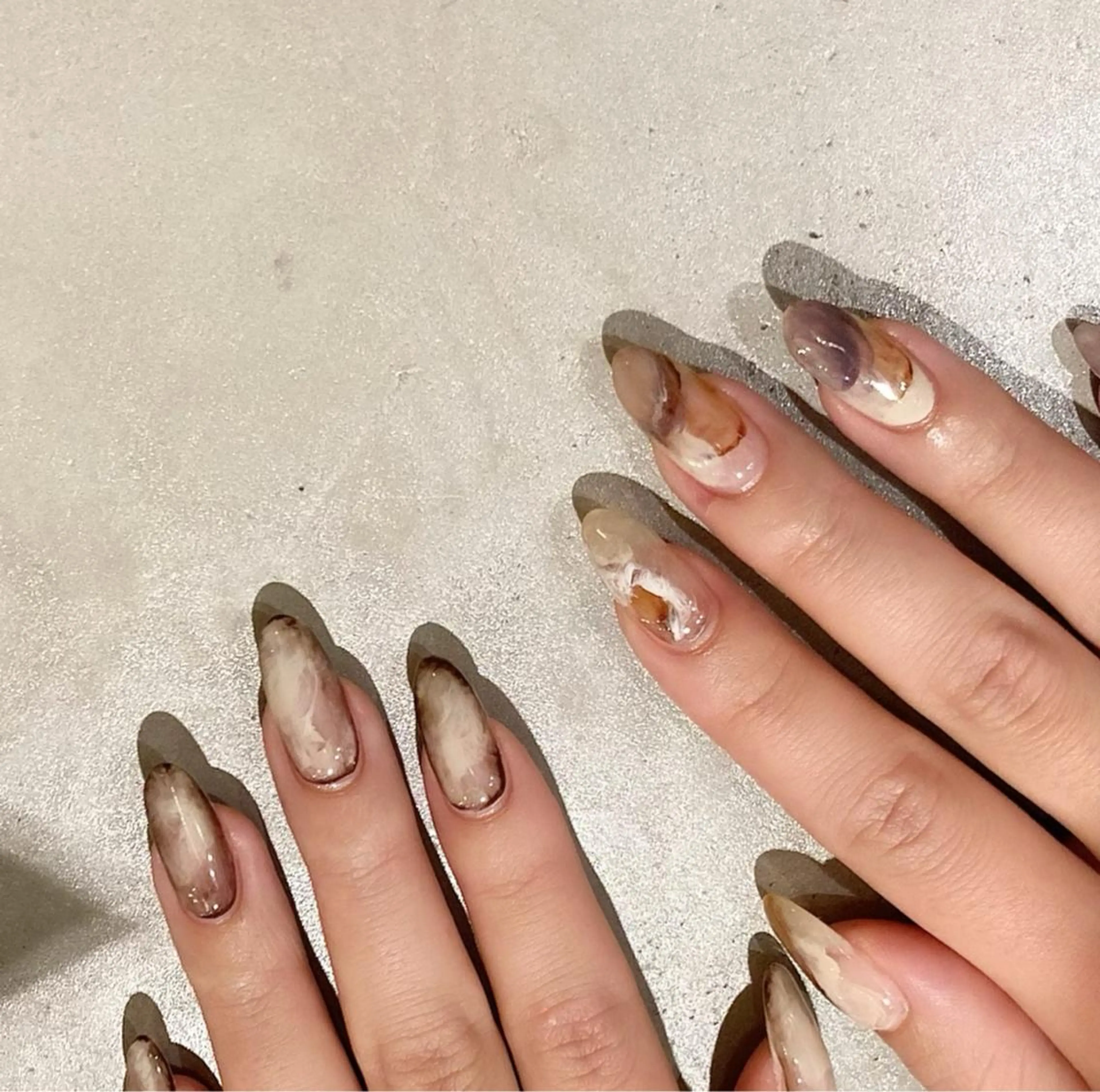 ネイル アートネイル 長さ出し ジェルネイル マットネイル ミラーネイル ハンドネイル nail salon Soeurのネイルデザイン
