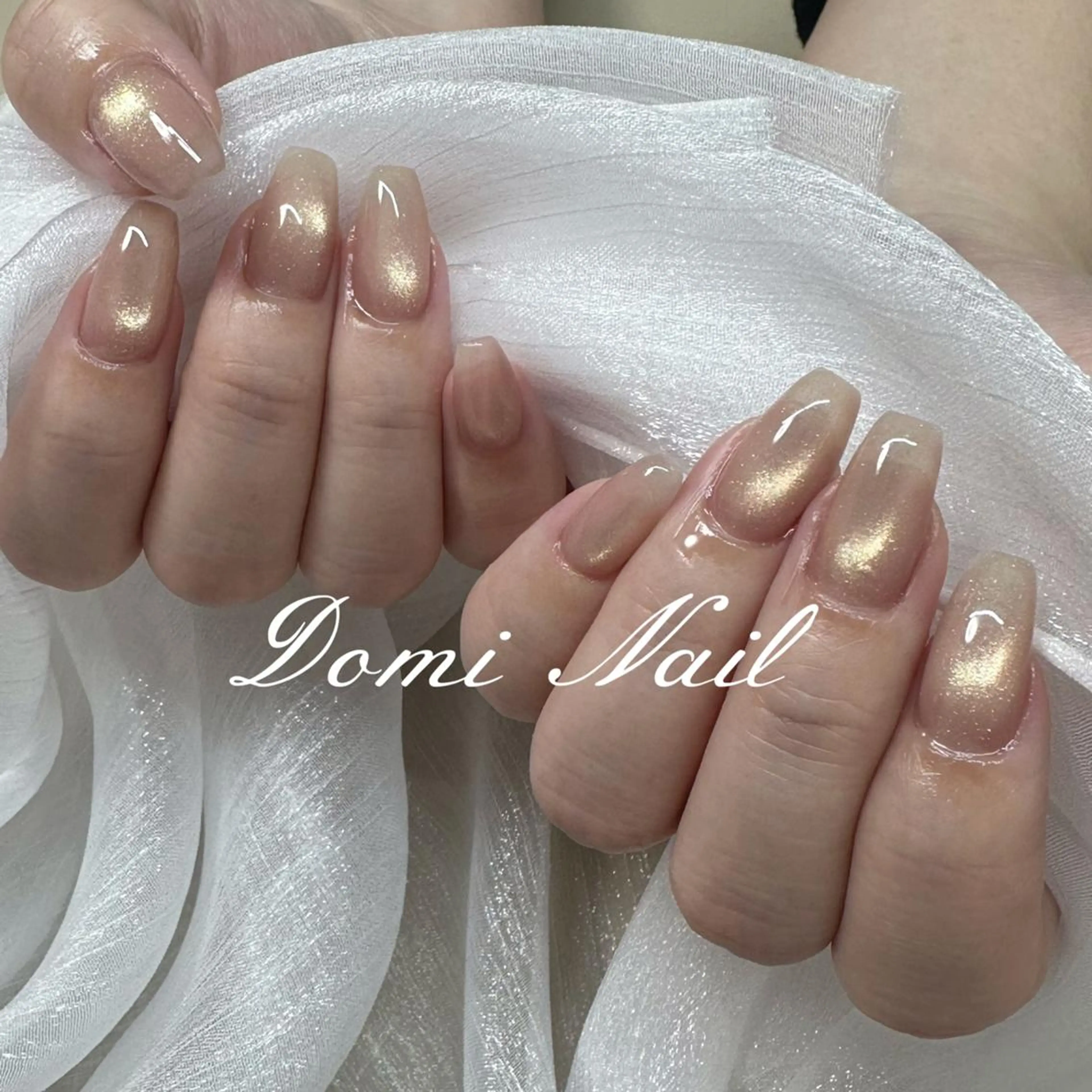 ネイル マグネットネイル マグネットワンカラー ワンカラーネイル ハンドネイル Domi Nail Salonのネイルデザイン
