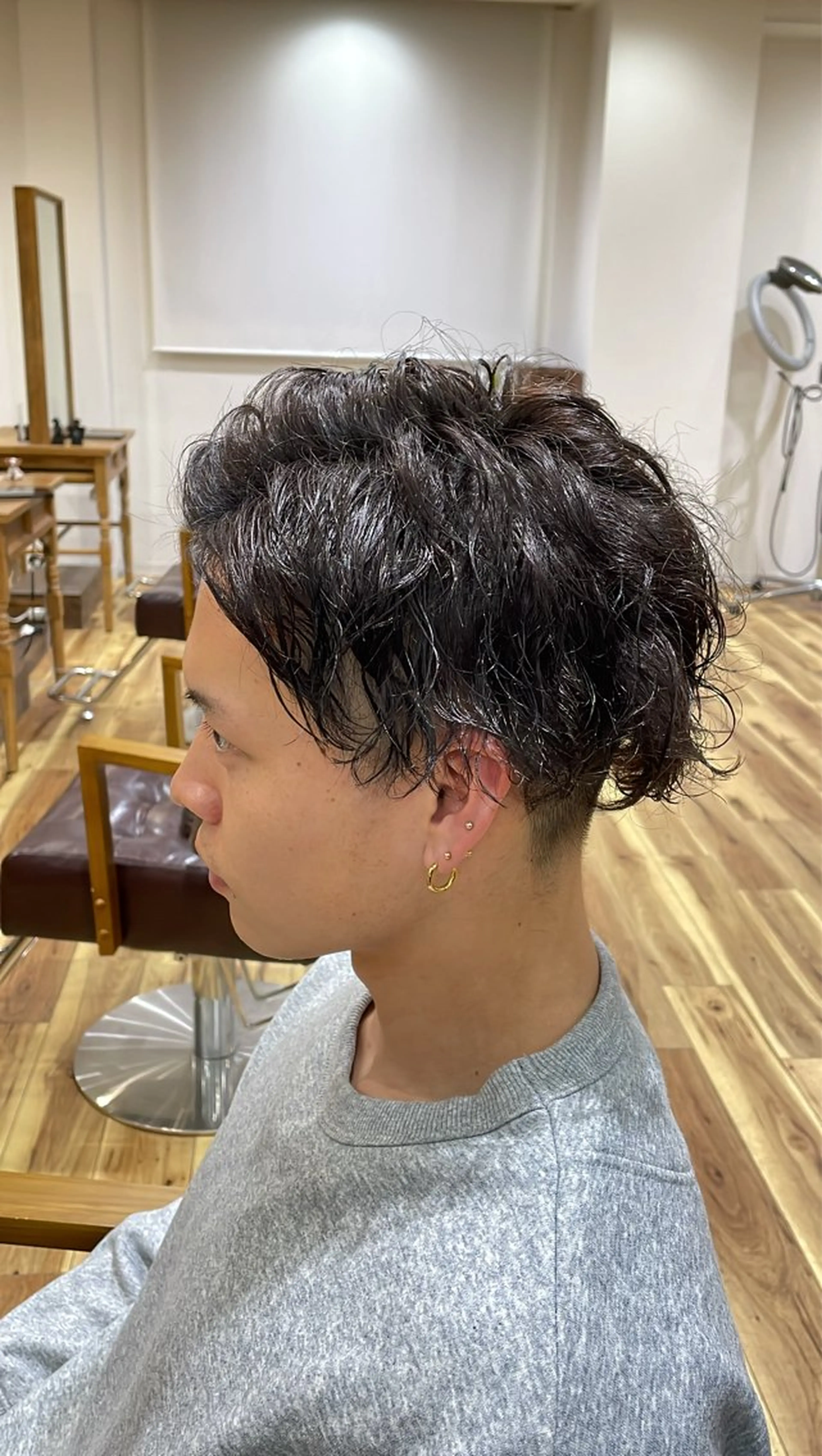 メンズ メンズパーマ カット パーマ YASUHIRO グレージュ/メンズのヘアスタイル