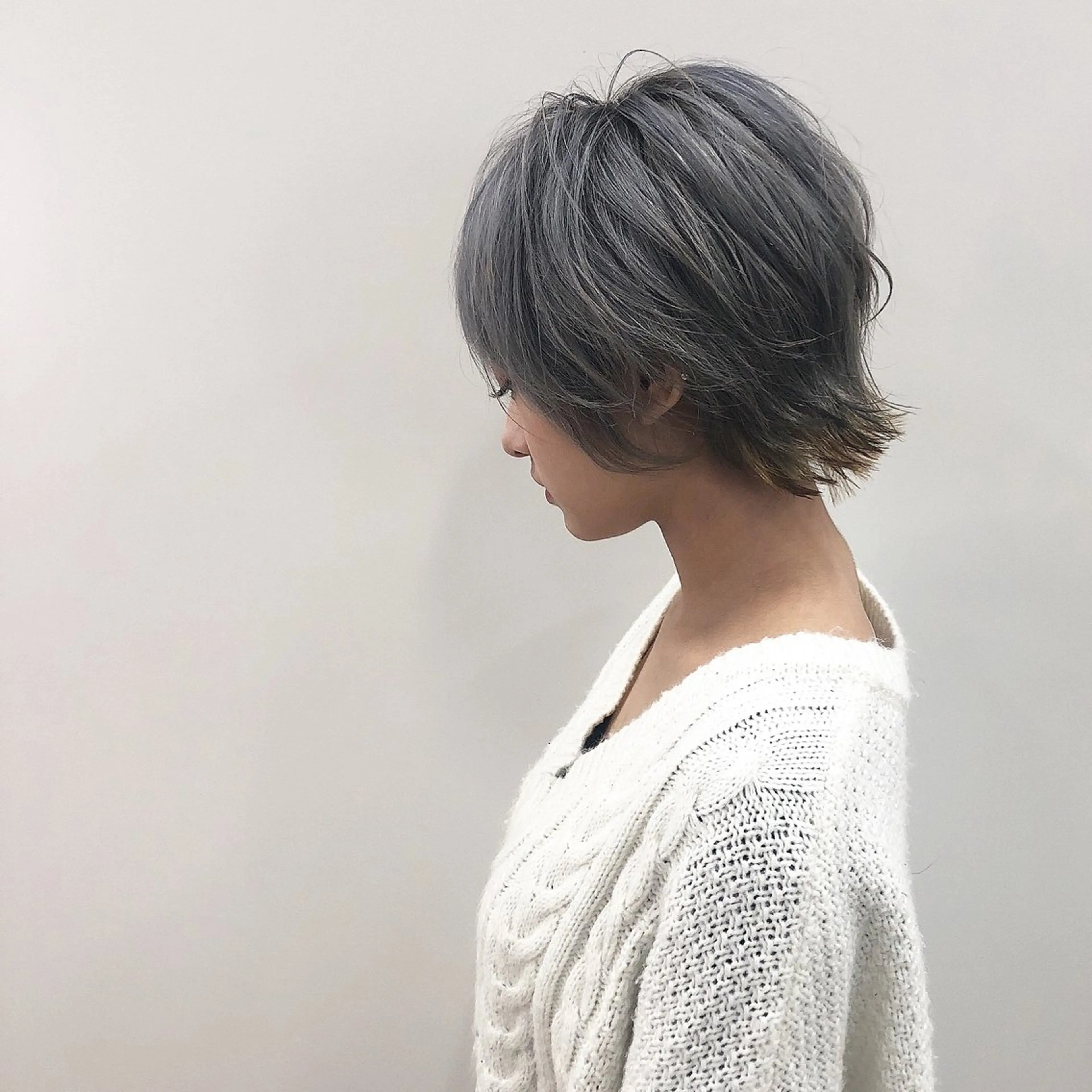 ショート ボブ 顔周りカット レイヤーカット 似合わせカット カット ヘアカラー トリートメント Yusei/似合わせ /韓国風レイヤーのヘアスタイル