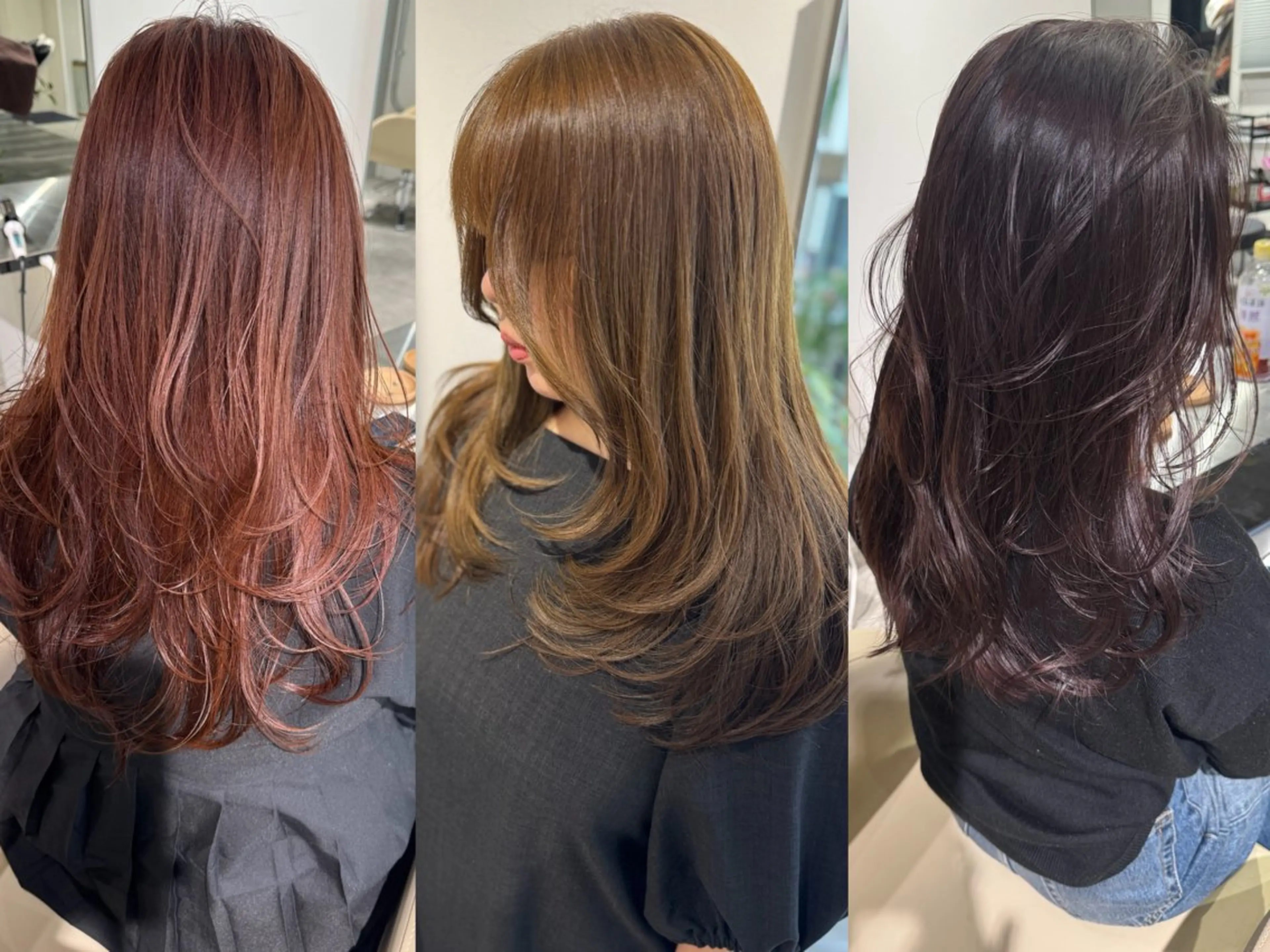 ロング カラー 透明感カラー ハッシュカット レイヤーカット 夜23時まで予約🉑 reverieあきらのヘアスタイル