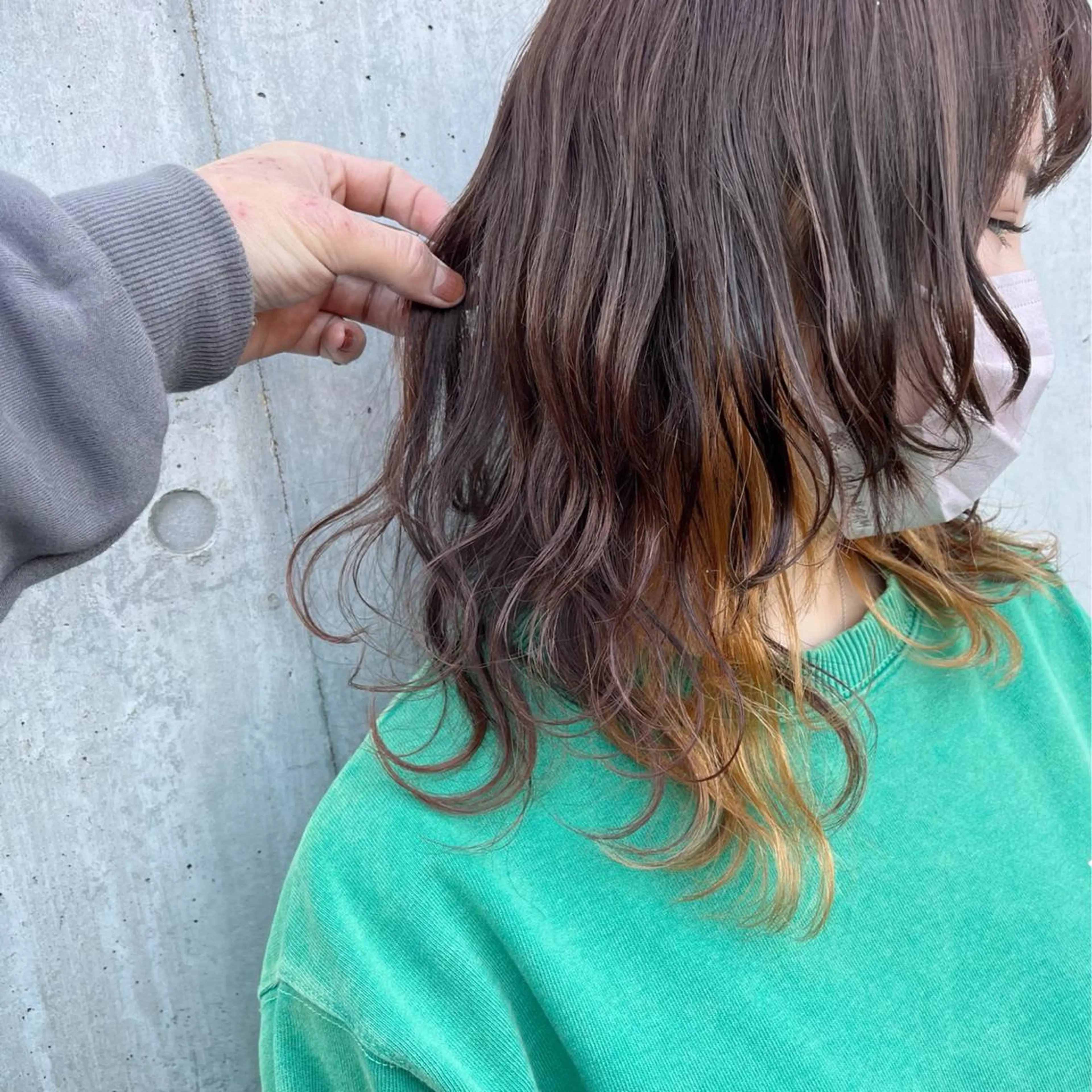 ミディアム ウルフカット カット ヘアカラー トリートメント YAMA ヤマのヘアスタイル